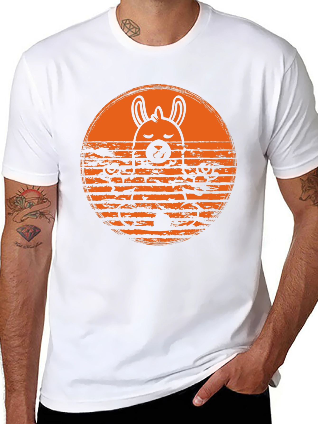 Llama Yoga T-Shirt - Meditating Animal Tee