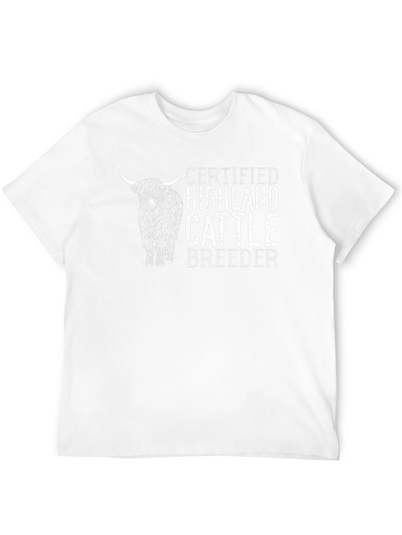 Certified Highland Cattle Breeder Black T-Shirt
