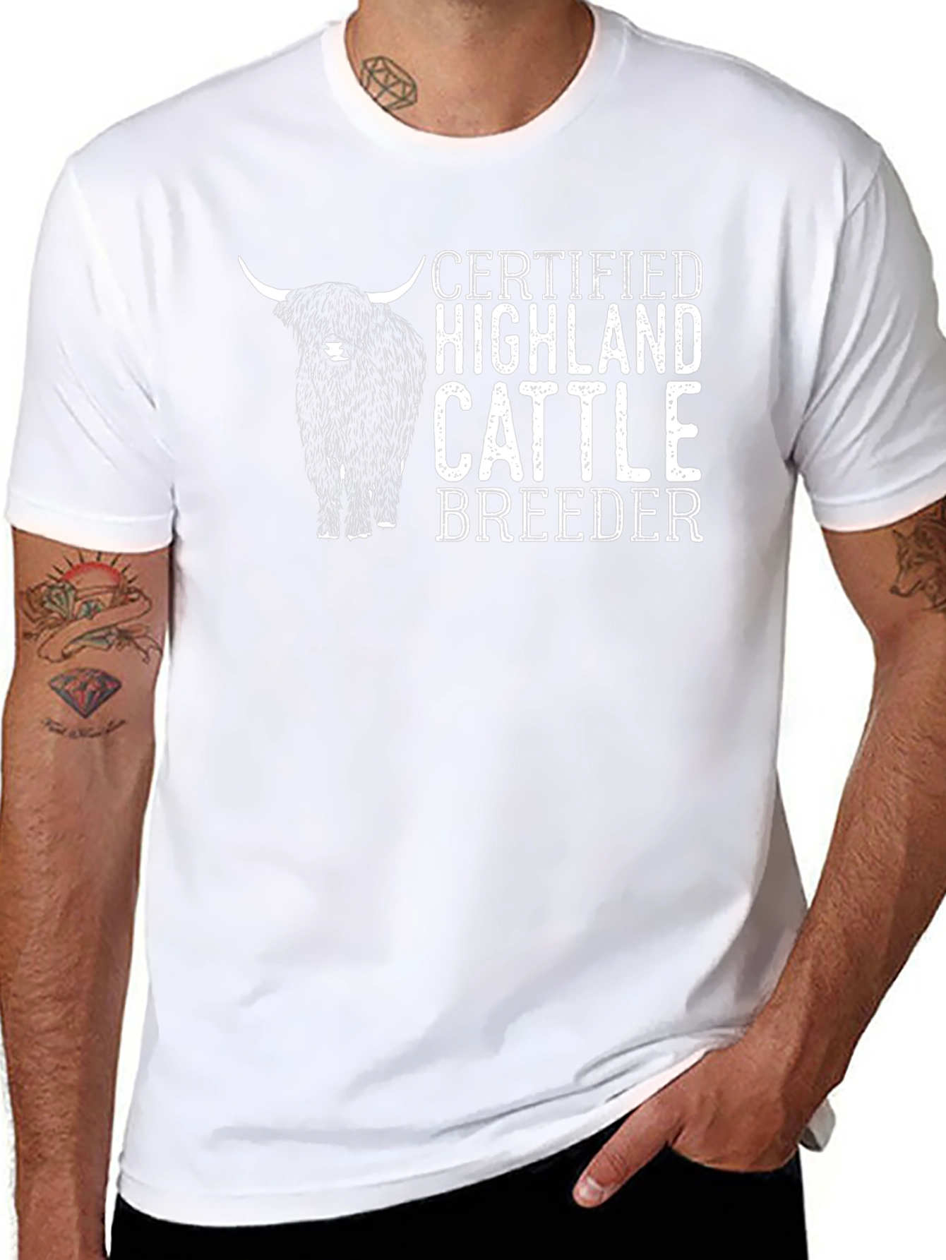 Certified Highland Cattle Breeder Black T-Shirt