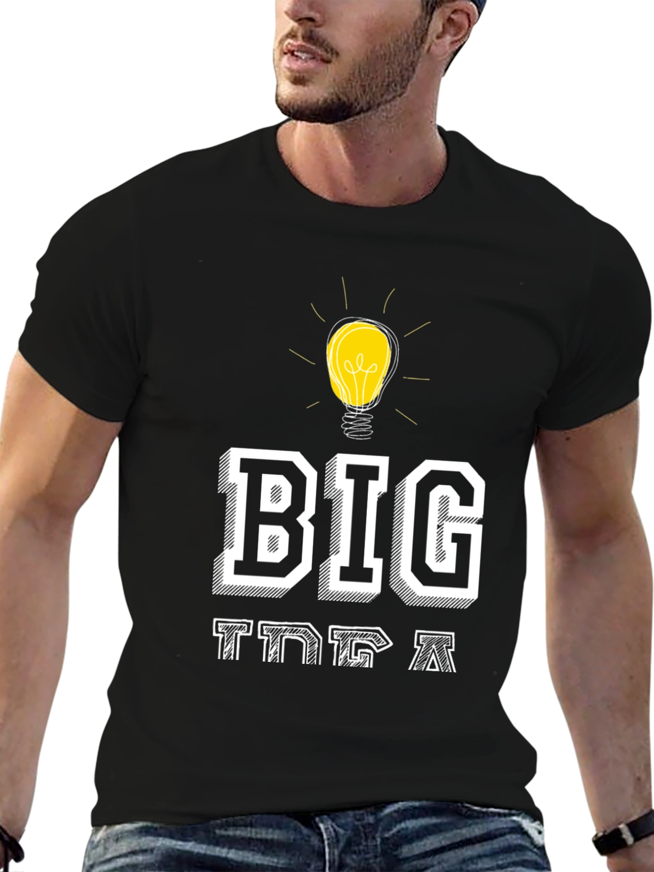 Big Idea T-Shirt - Creative Light Bulb Design