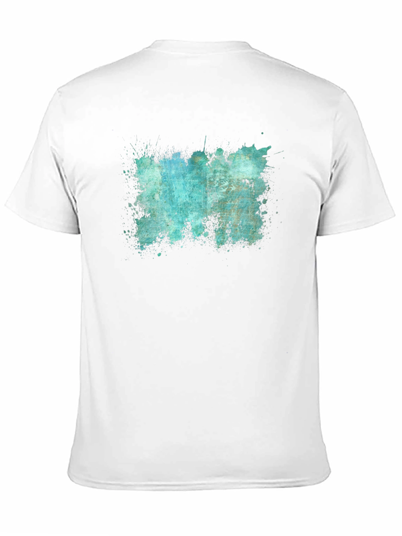 Abstract Splatter Print Black T-Shirt