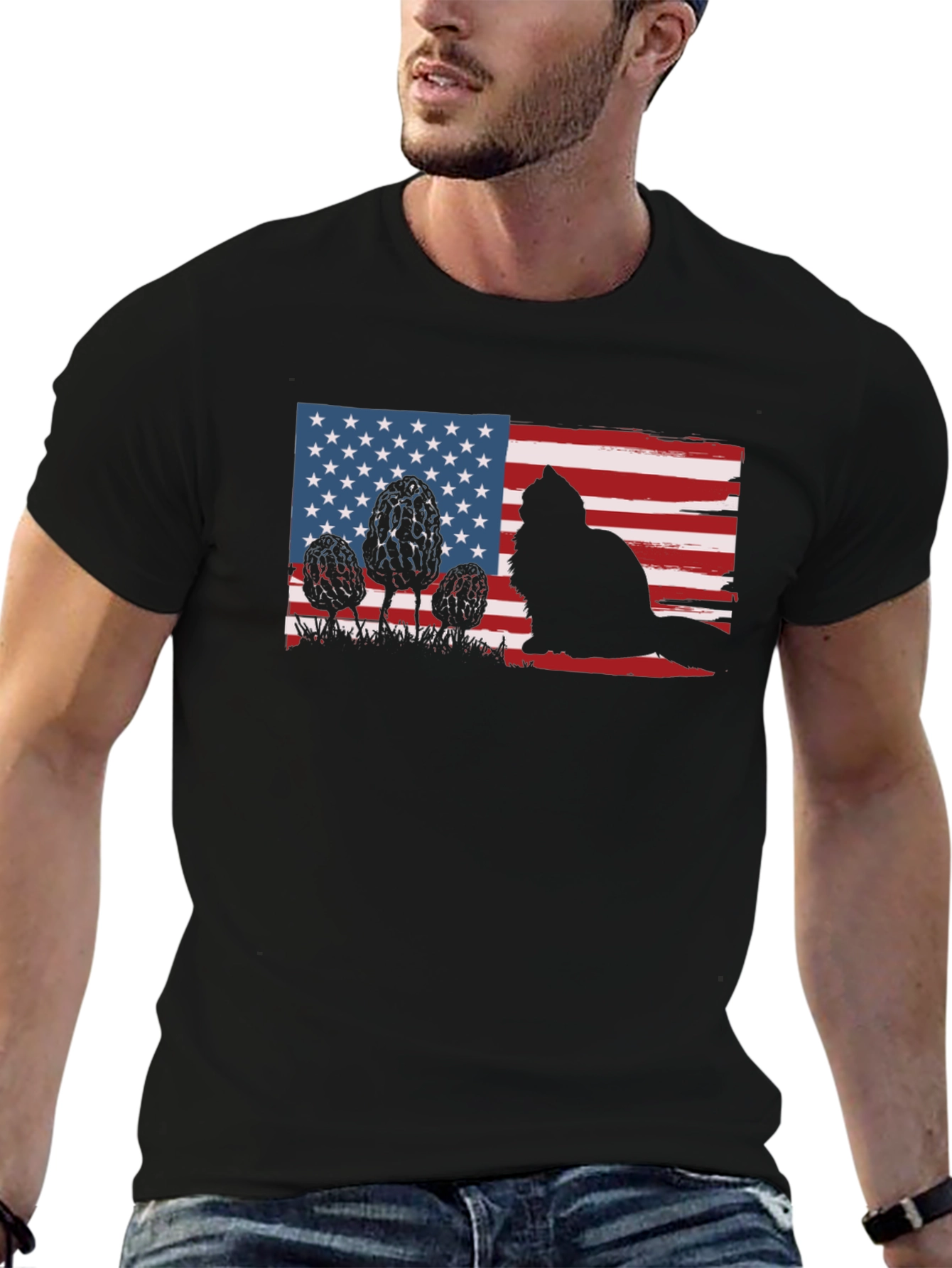 American Flag Beaver T-Shirt