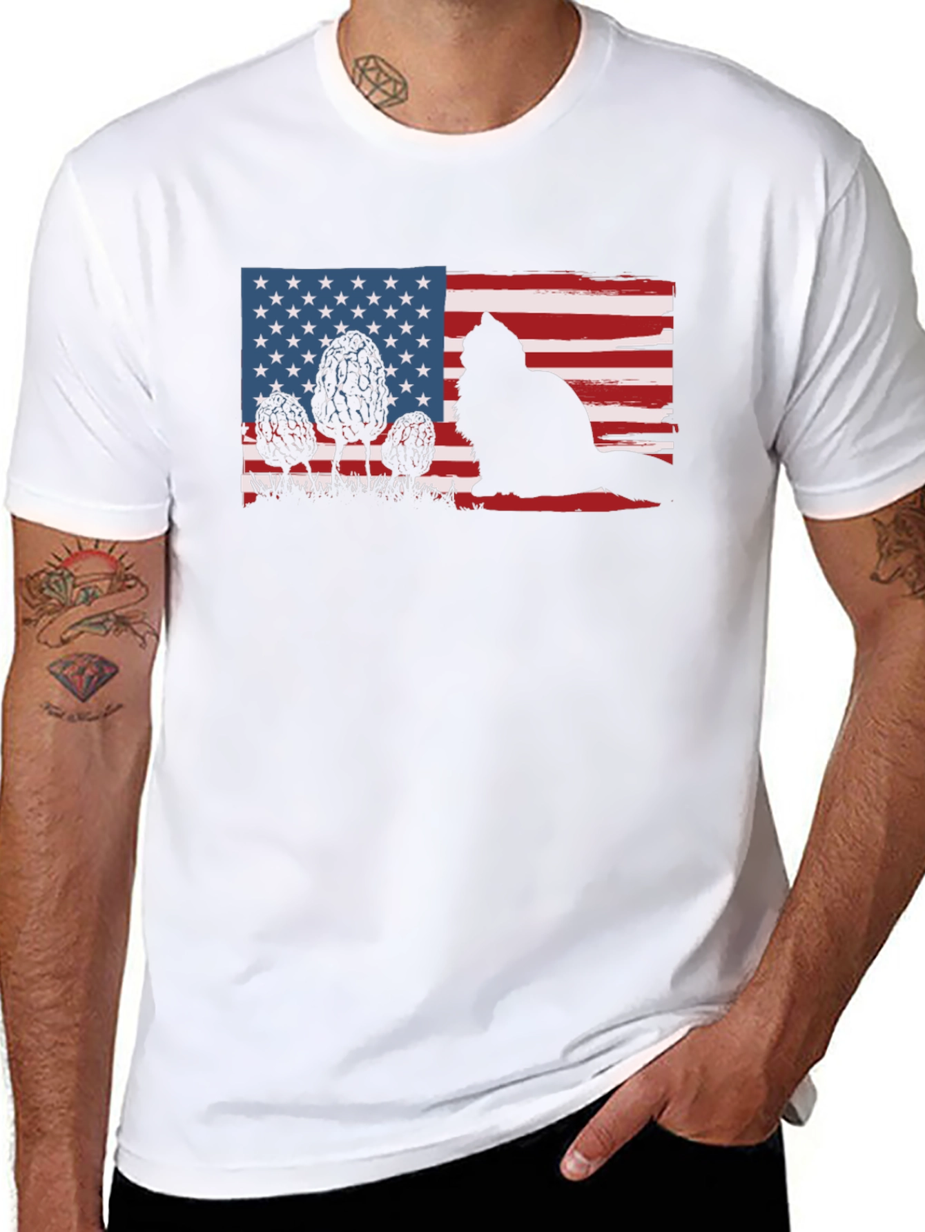 American Flag Beaver T-Shirt