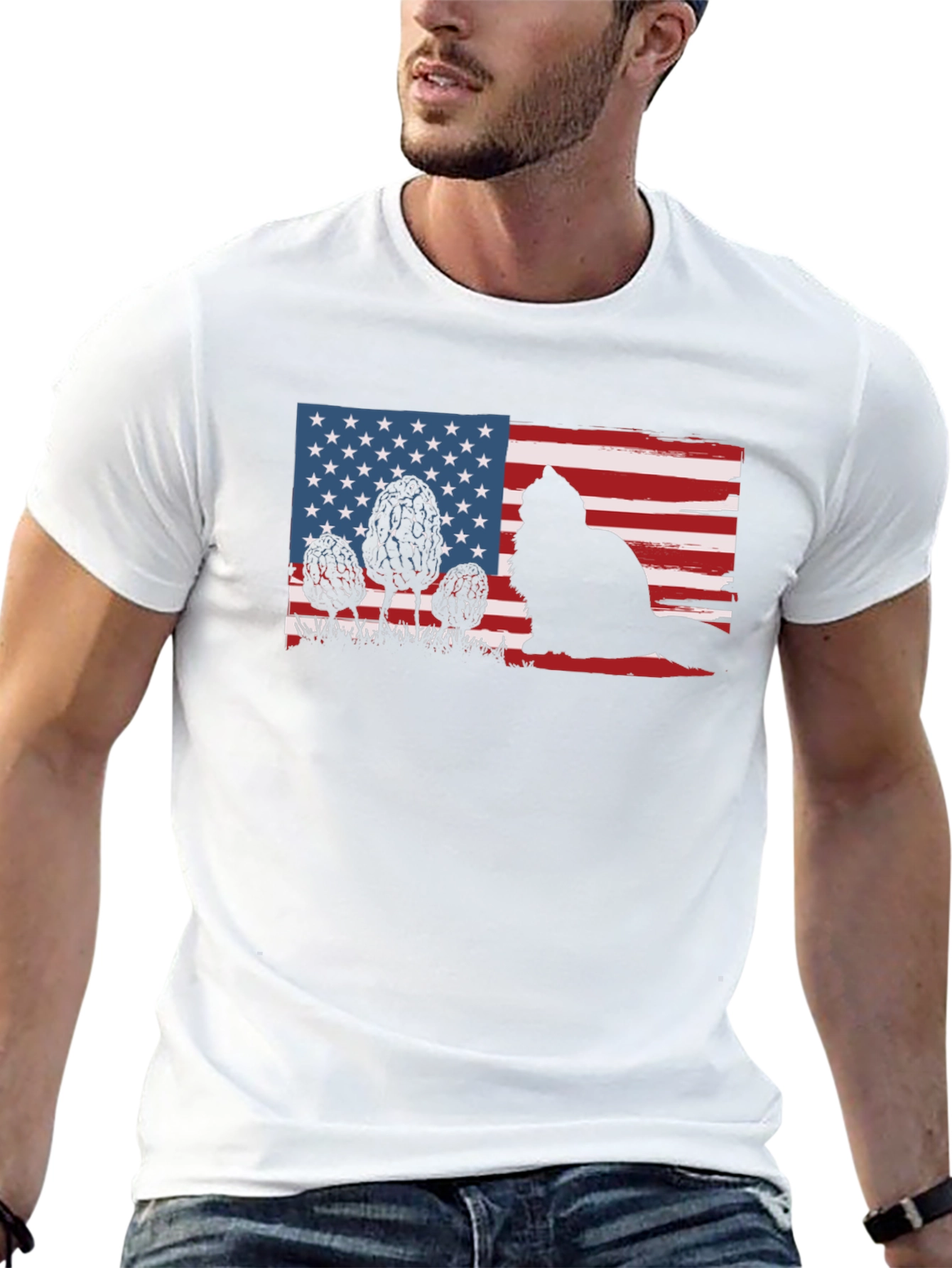 American Flag Beaver T-Shirt