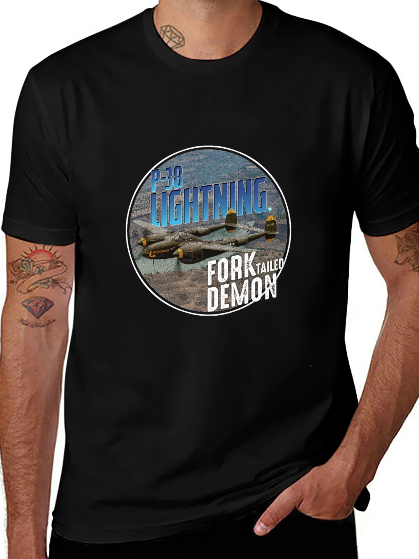 P-38 Lightning Fork-Tailed Demon T-Shirt