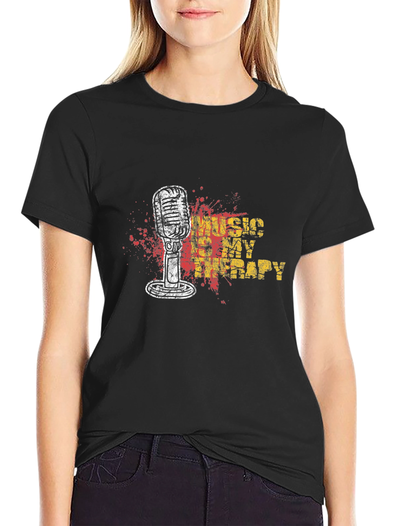 Music Is My Therapy Graphic T-Shirt