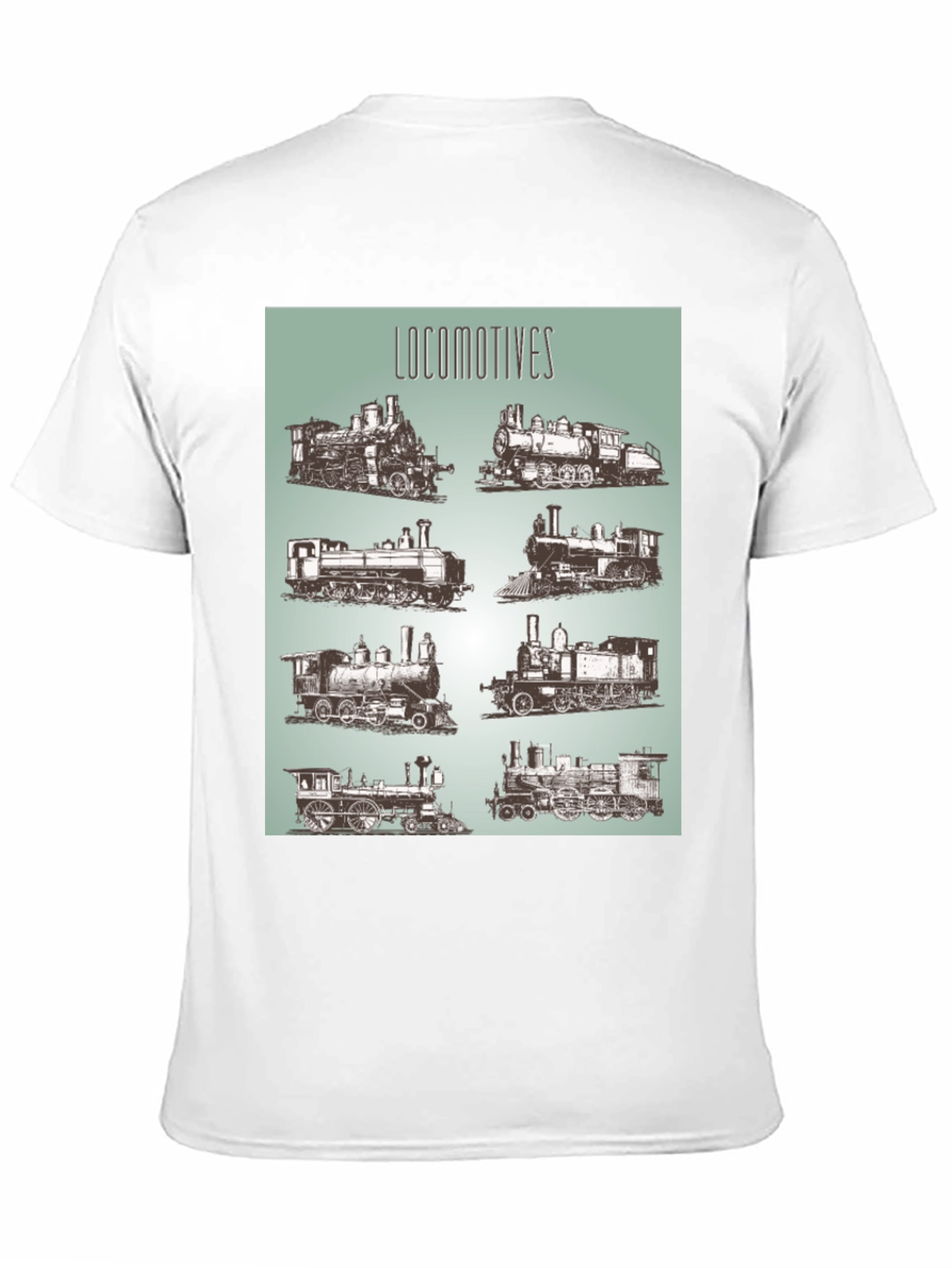 Locomotive Train Graphic Tee - Black Cotton T-Shirt