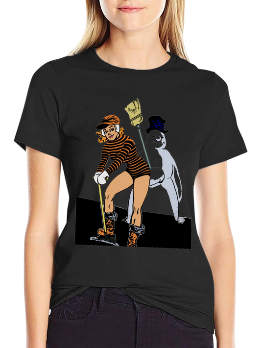 Cartoon Graphic Black T-Shirt