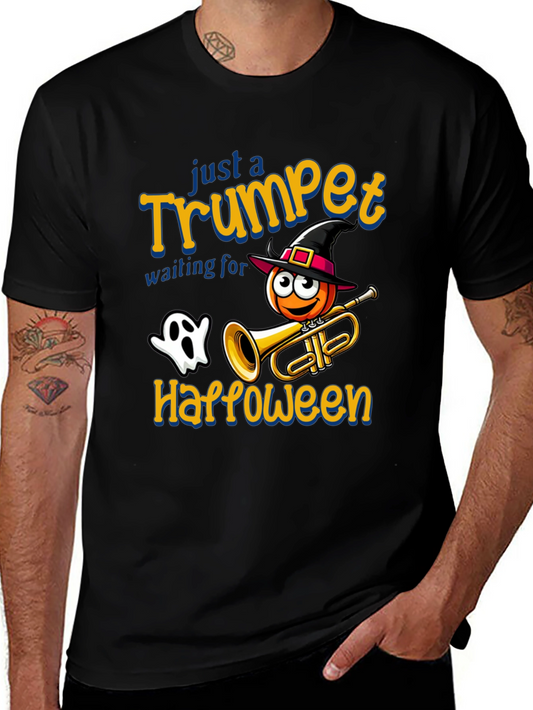 Halloween Trumpet T-Shirt - Spooky Musician Tee