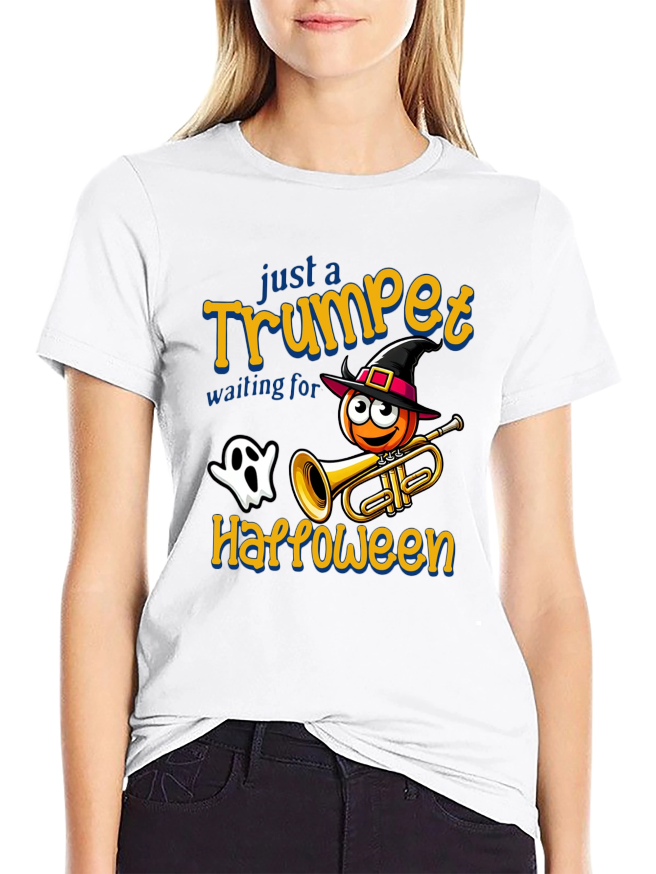 Halloween Trumpet T-Shirt - Spooky Musician Tee