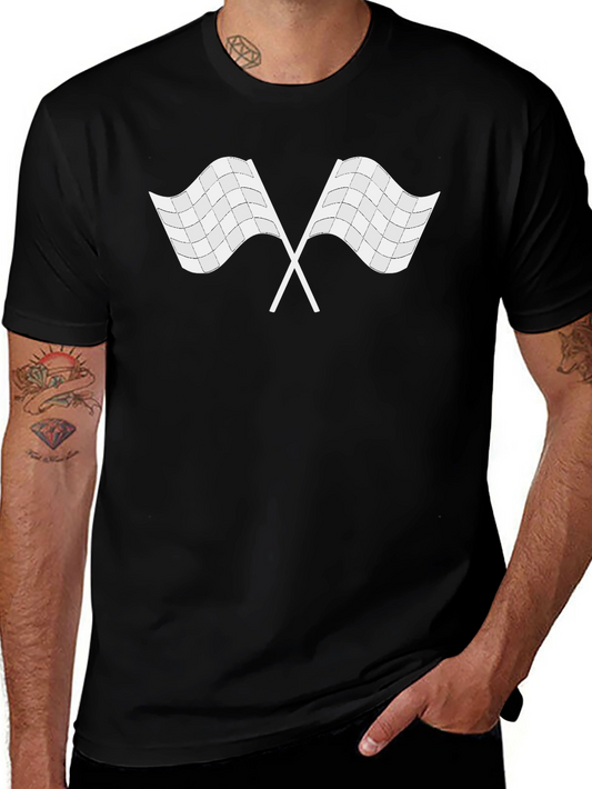 Checkered Flag Graphic Tee - Racing Fan T-Shirt