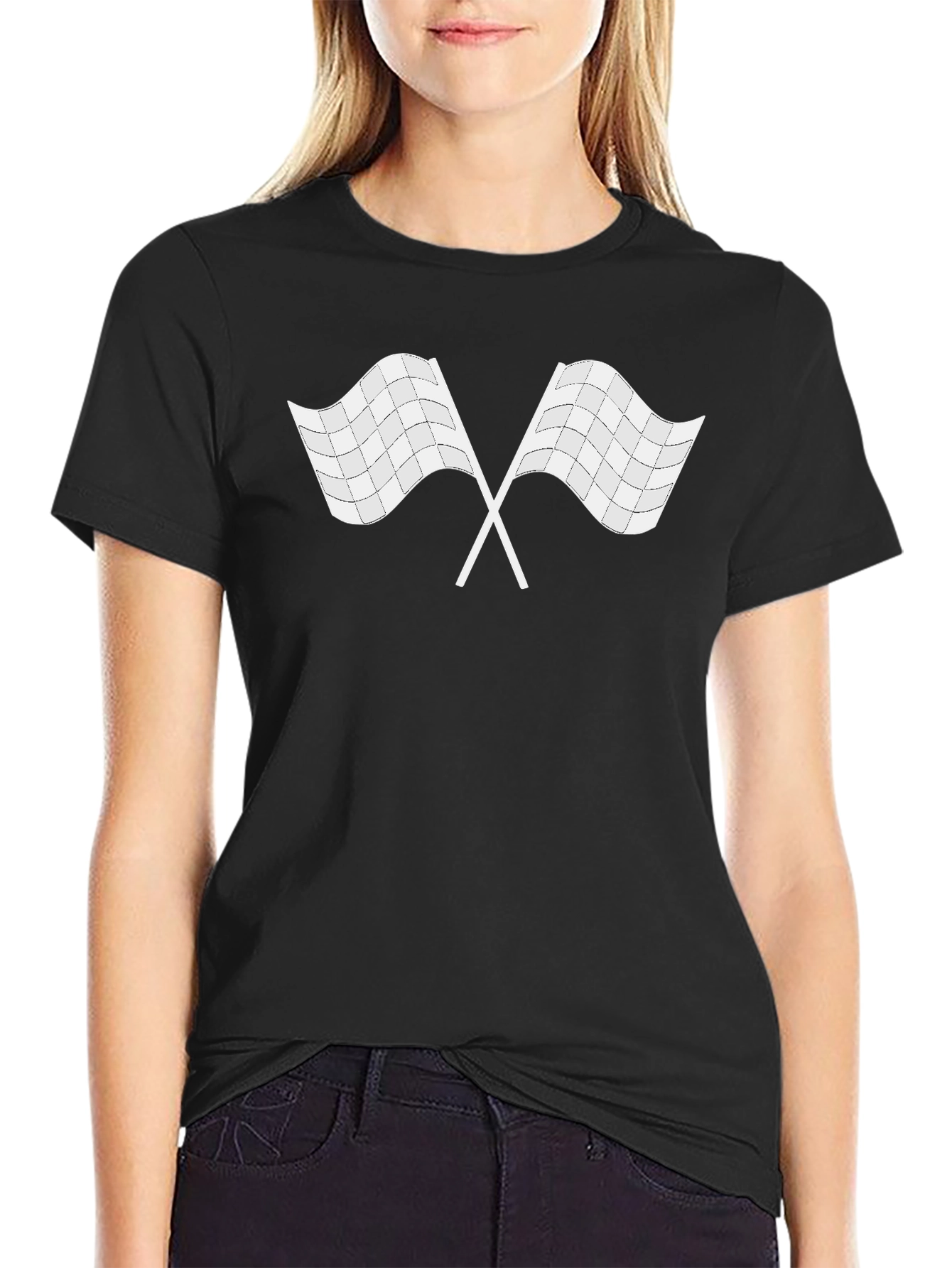 Checkered Flag Graphic Tee - Racing Fan T-Shirt