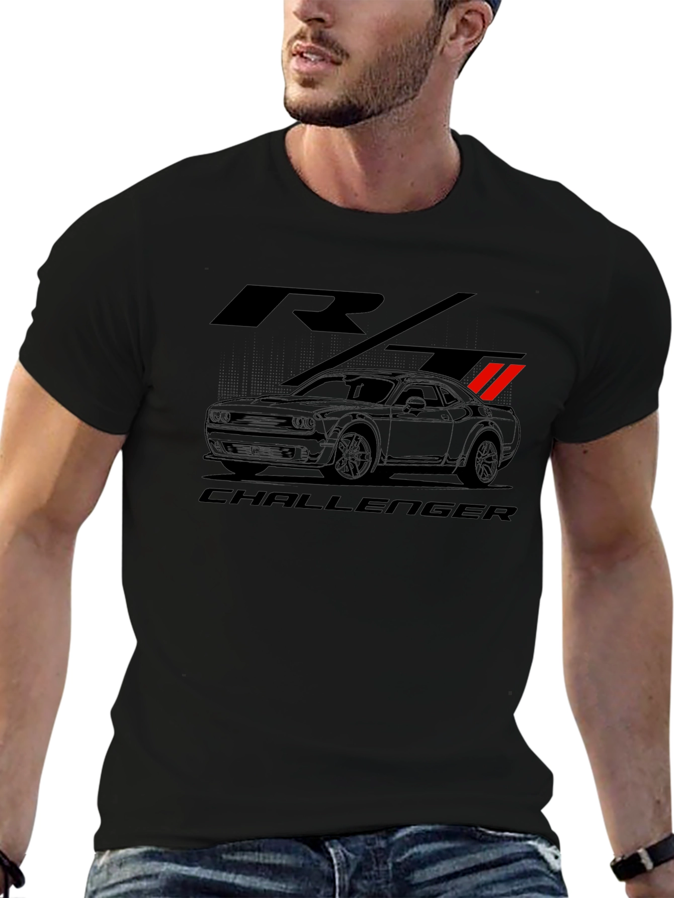 Dodge Challenger RT Graphic Tee - Black