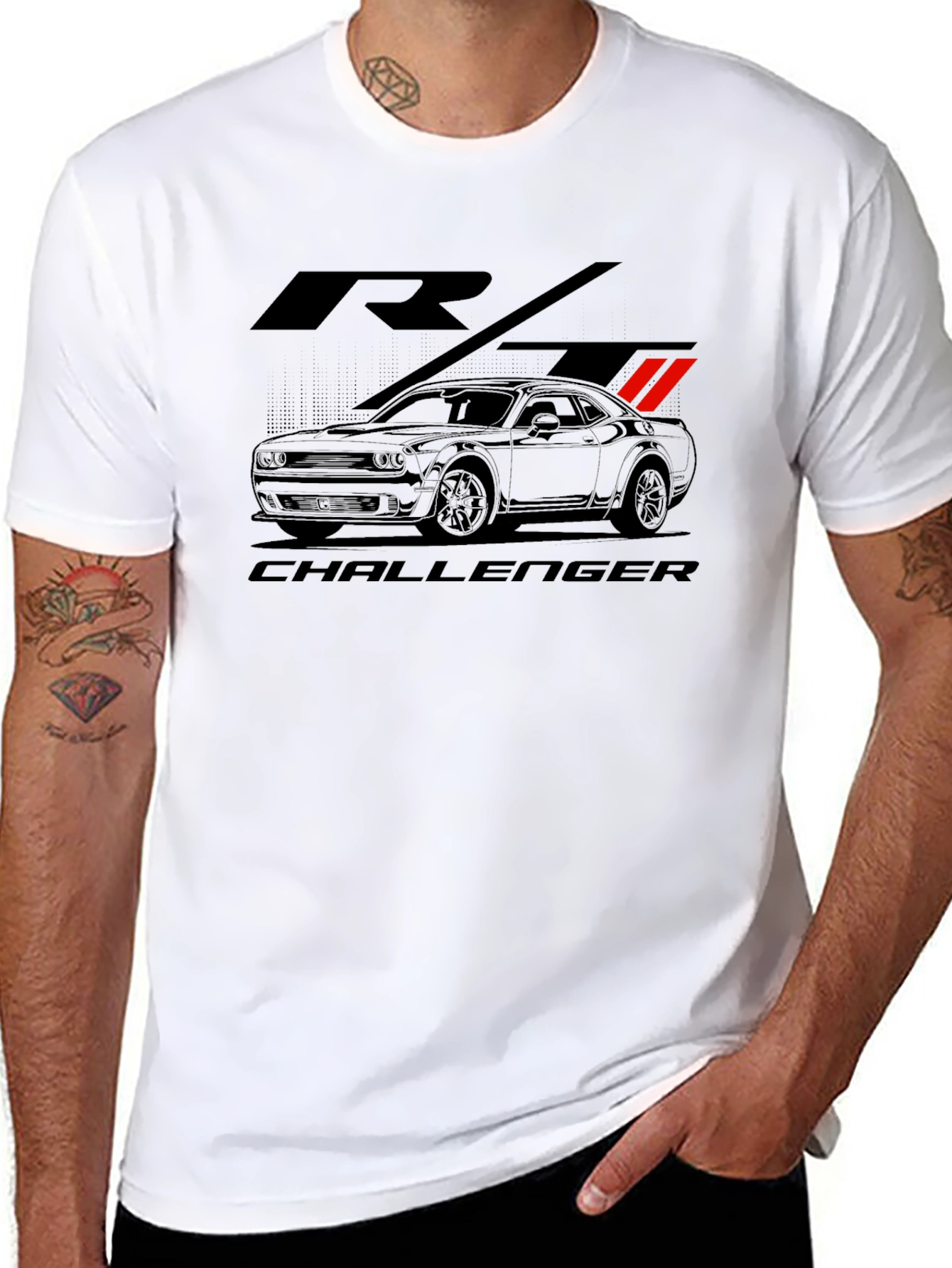Dodge Challenger RT Graphic Tee - Black