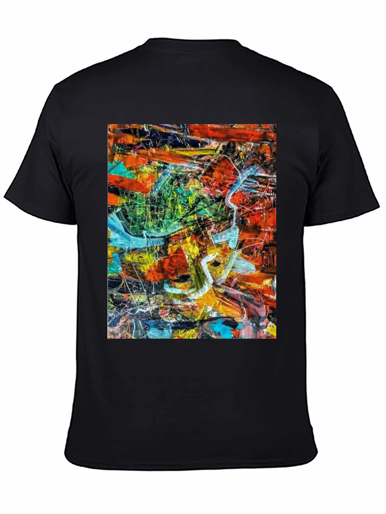 Abstract Art Graphic Black T-Shirt