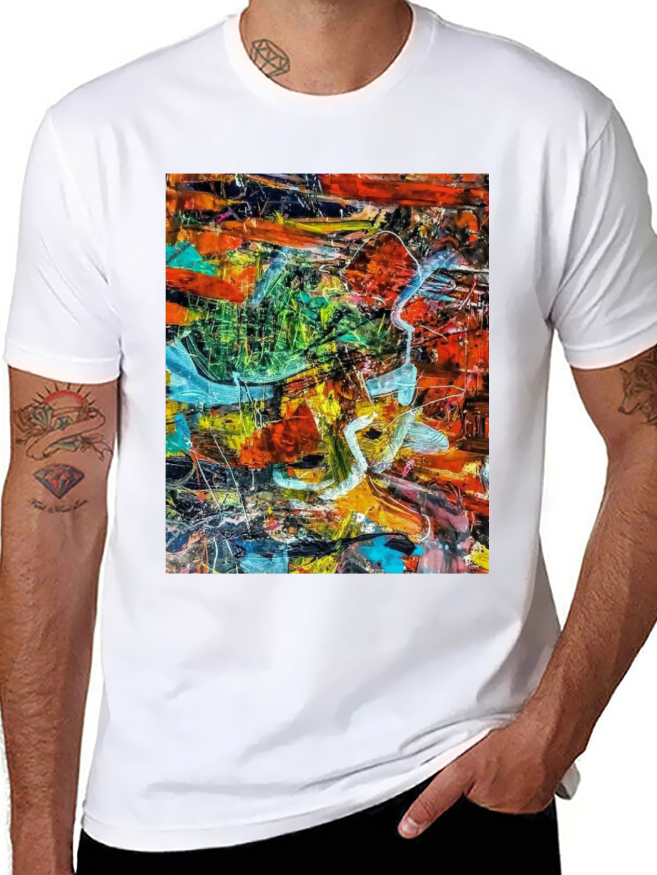 Abstract Art Graphic Black T-Shirt
