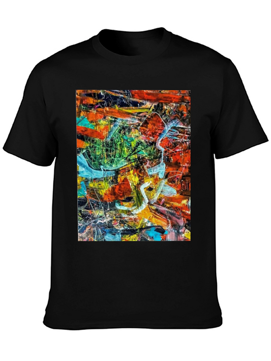 Abstract Art Graphic Black T-Shirt