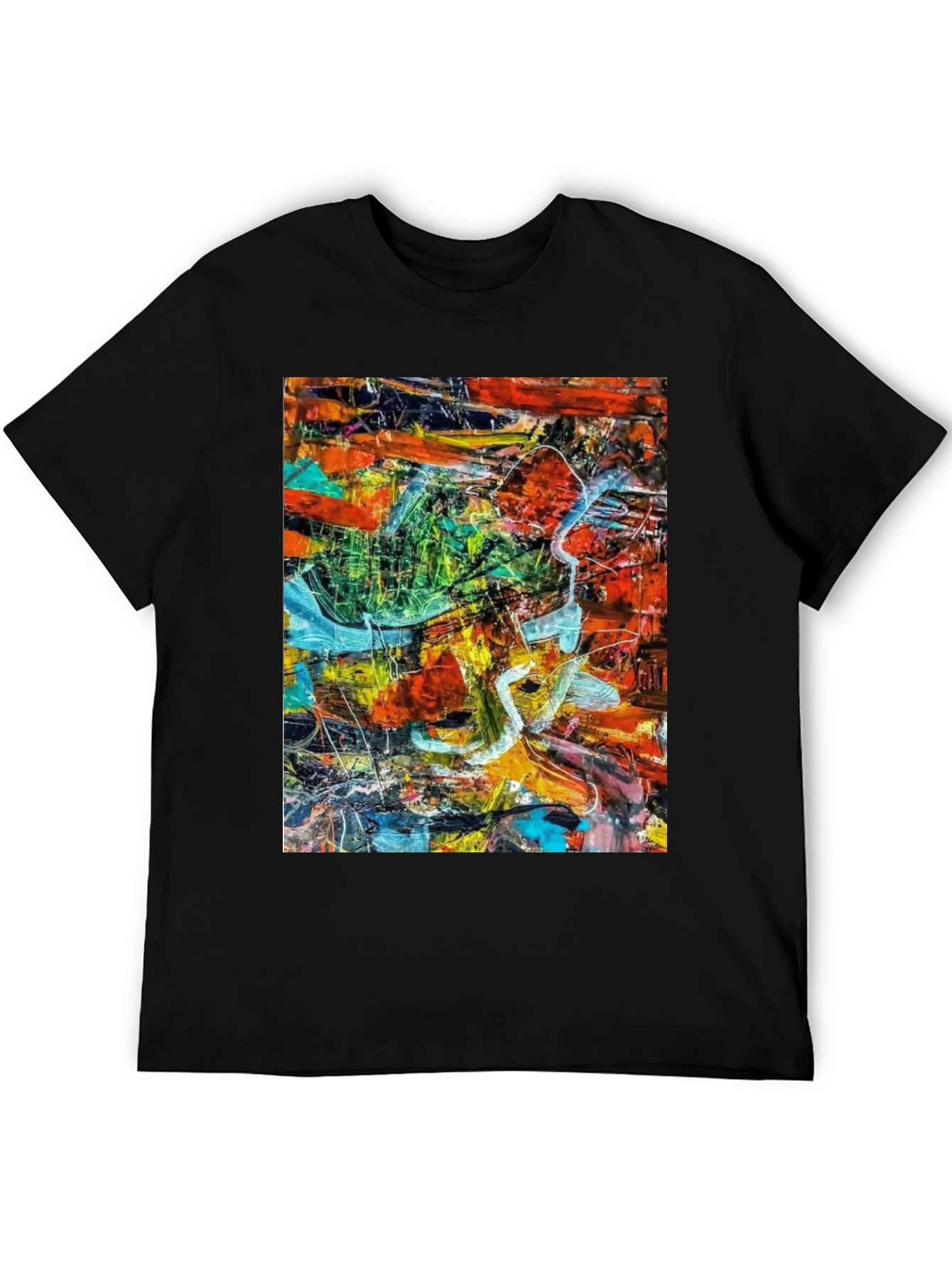 Abstract Art Graphic Black T-Shirt