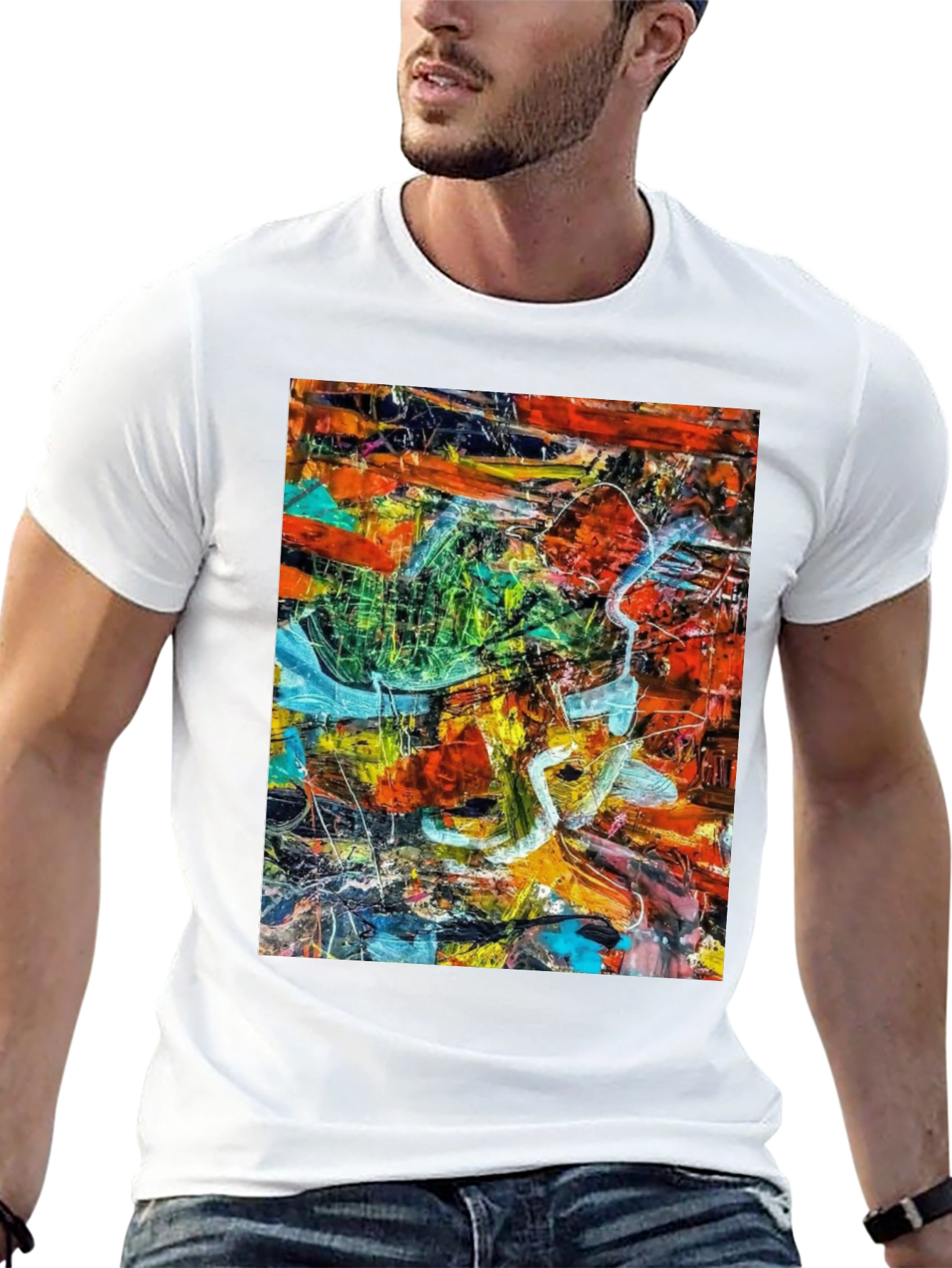 Abstract Art Graphic Black T-Shirt