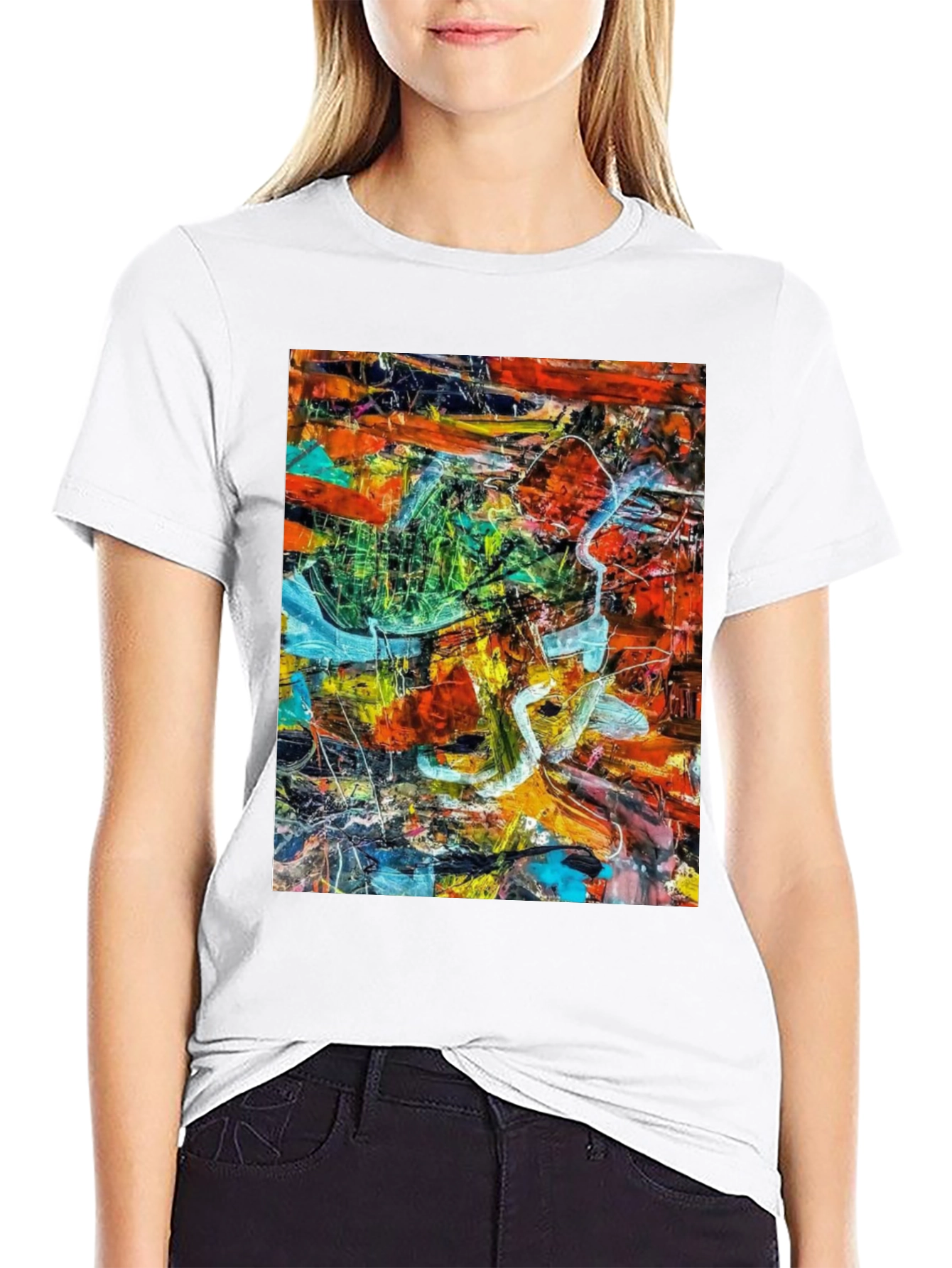 Abstract Art Graphic Black T-Shirt