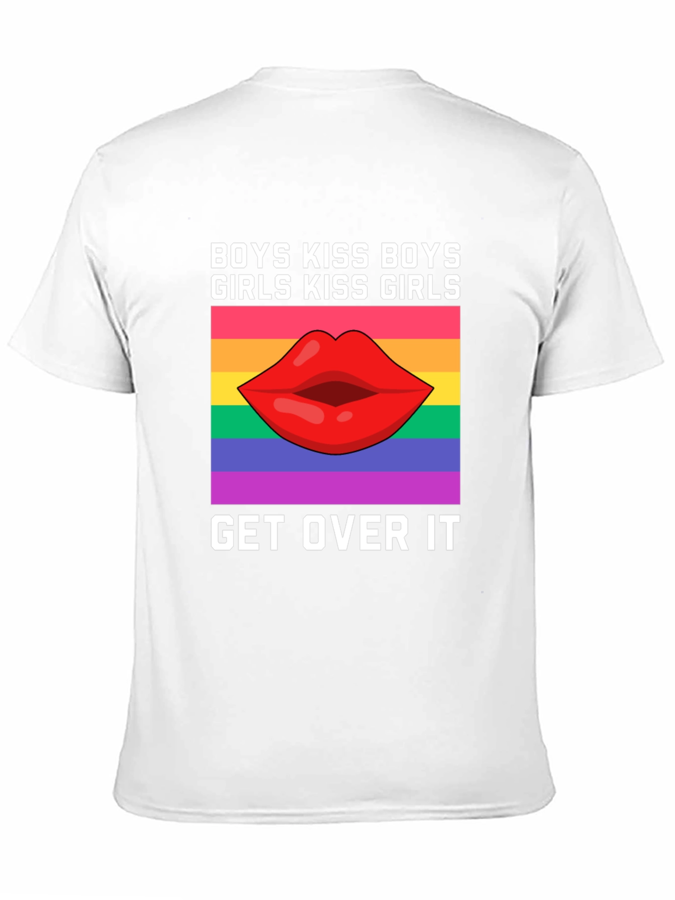 LGBTQ+ Pride T-Shirt: Boys Kiss Boys Girls Kiss Girls