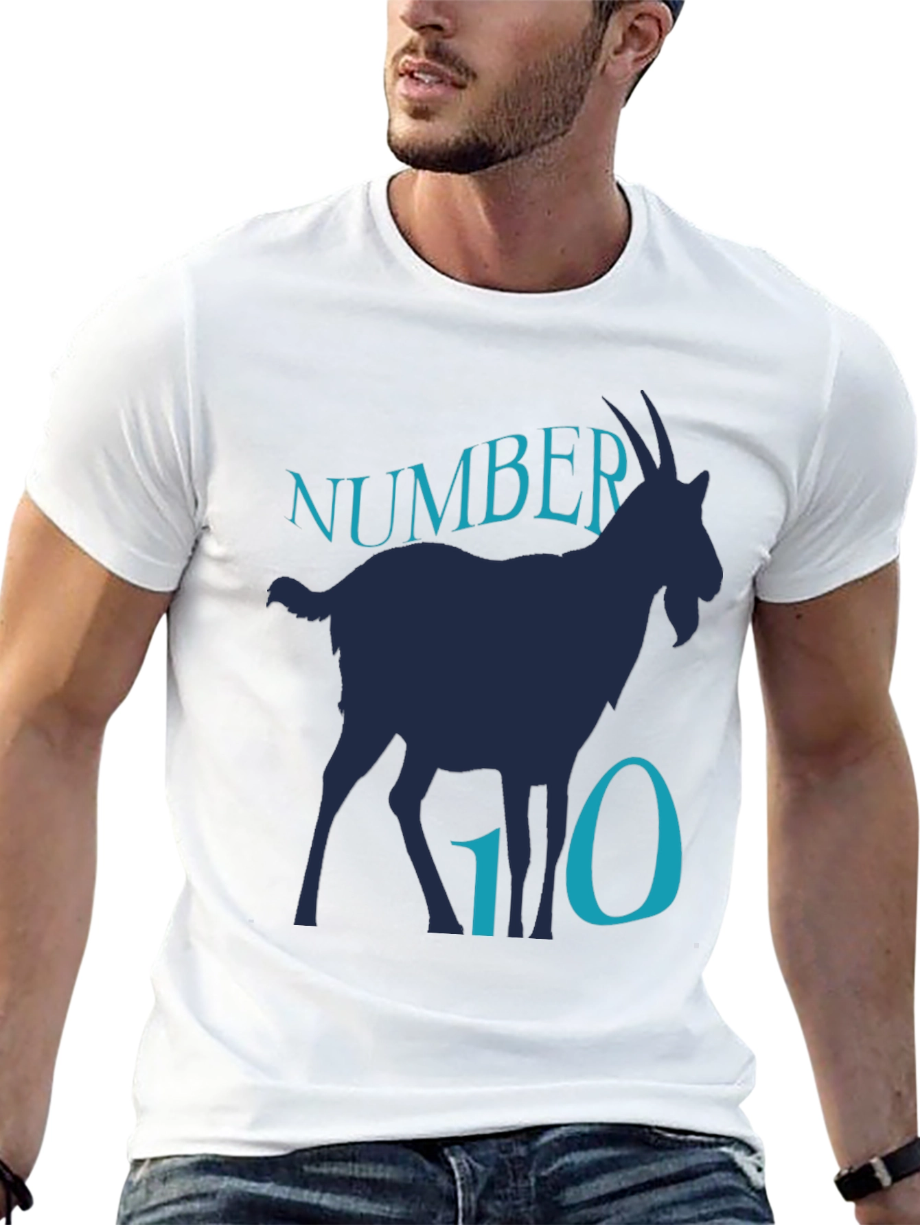 Number 10 Goat Graphic T-Shirt