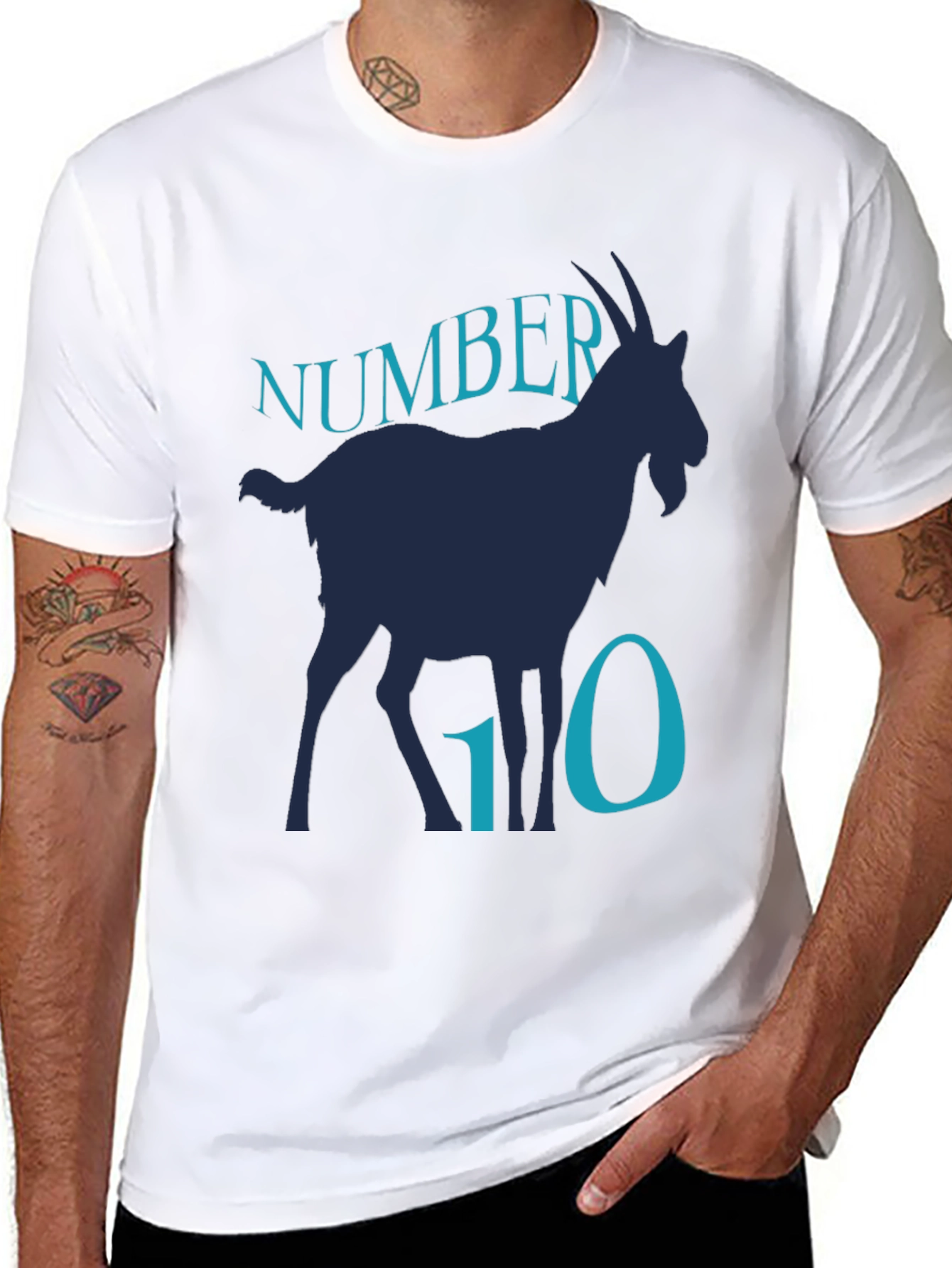Number 10 Goat Graphic T-Shirt