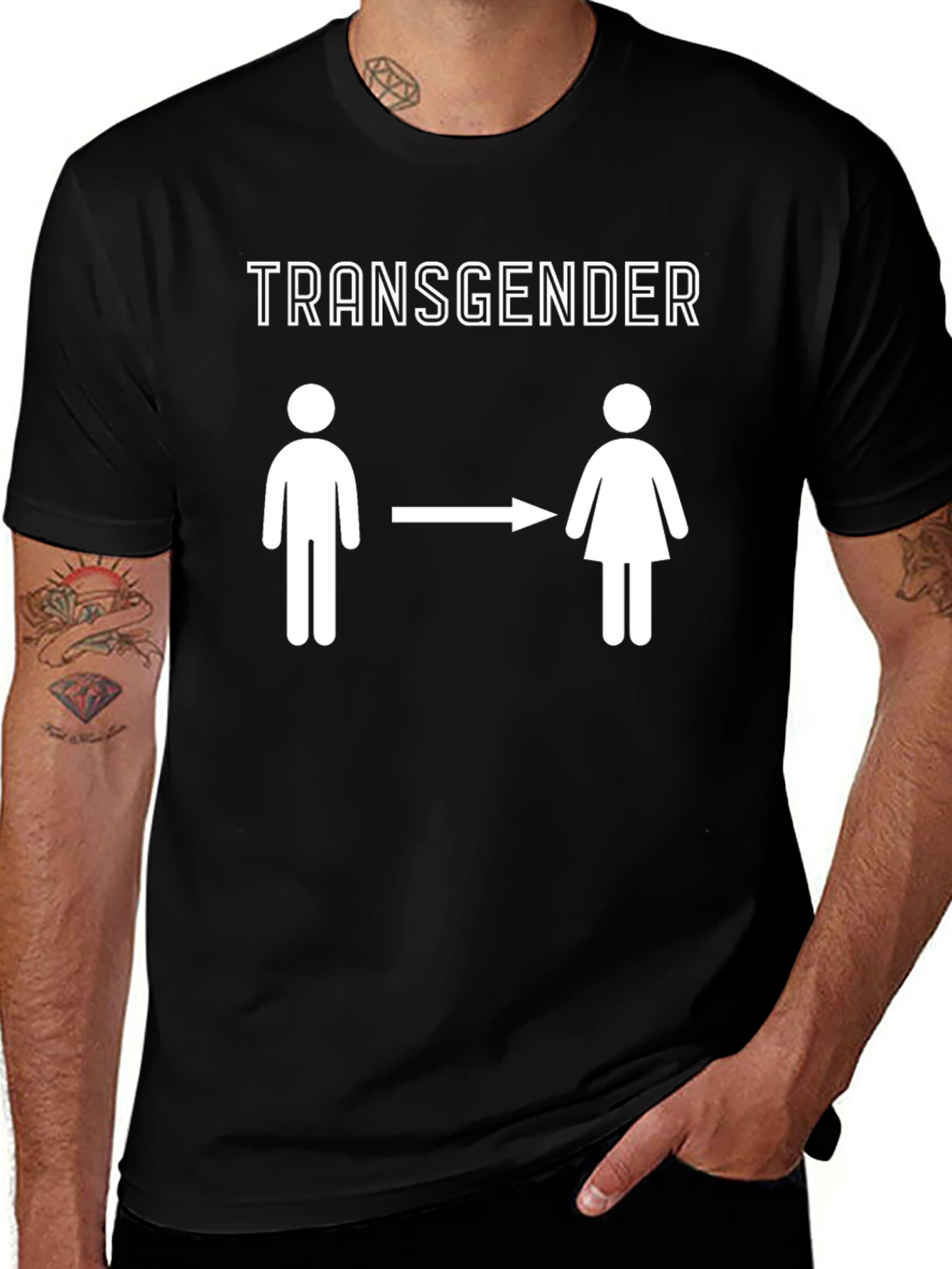 Transgender Symbol Graphic Print T-Shirt