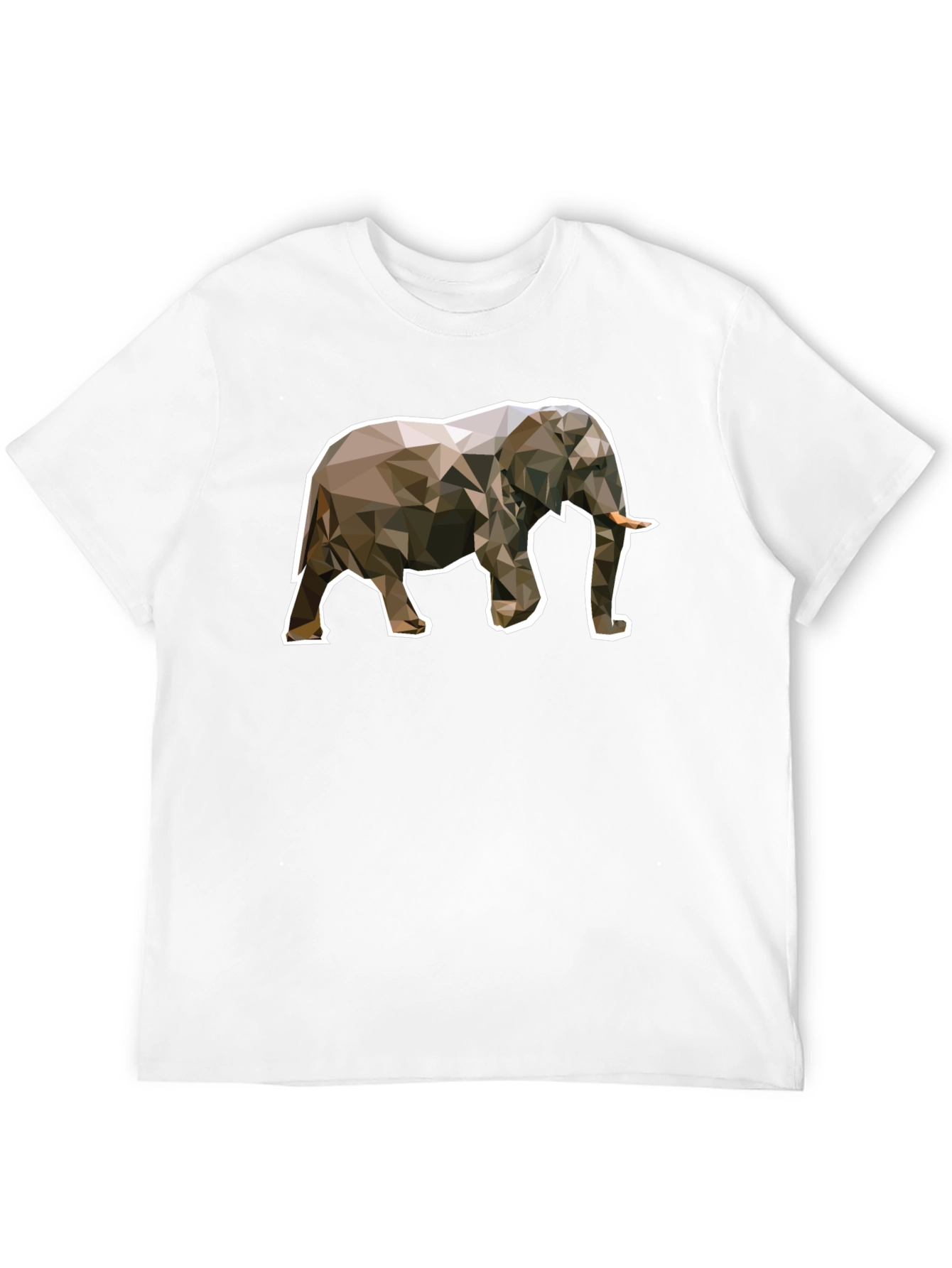 Geometric Elephant Graphic Tee - Unique Black T-Shirt