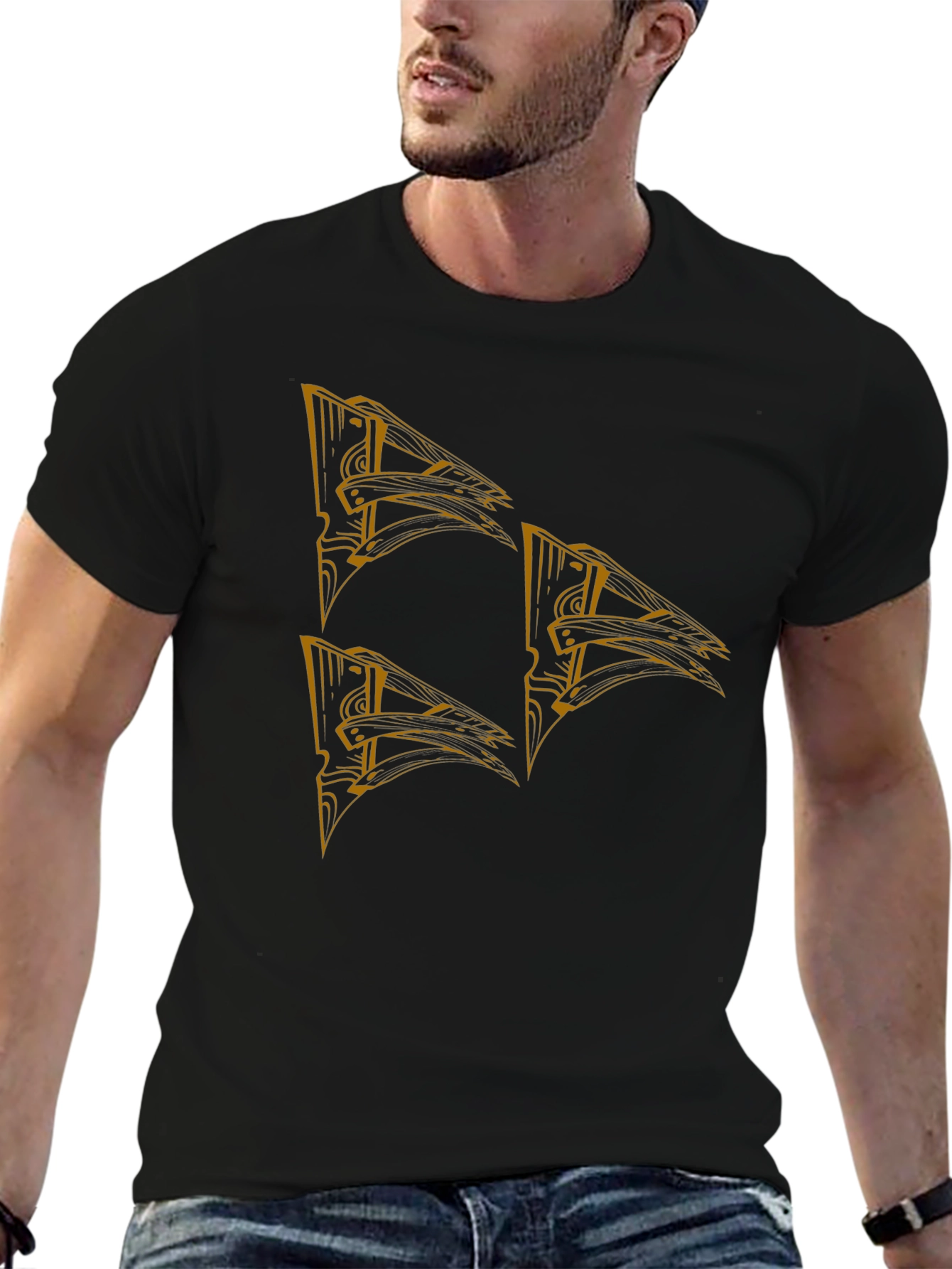 Graphic Print Black T-Shirt