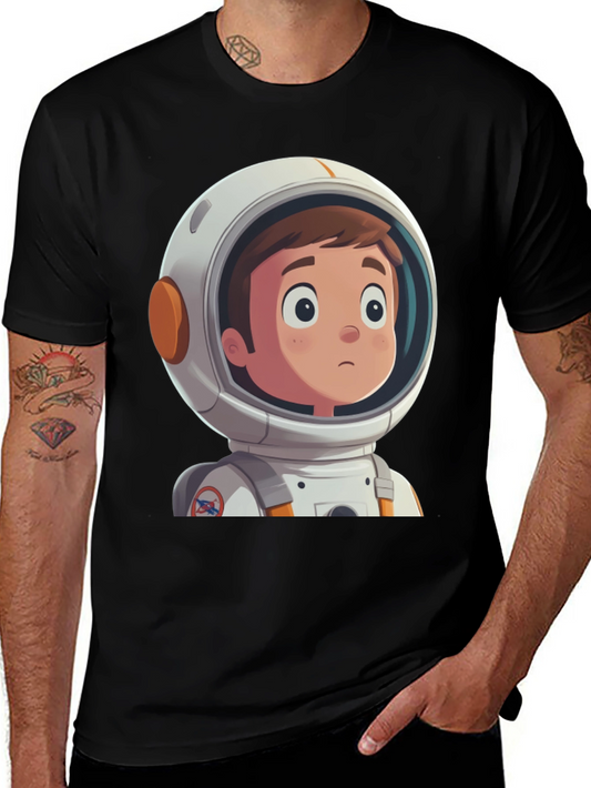 Astronaut Cartoon Graphic T-Shirt