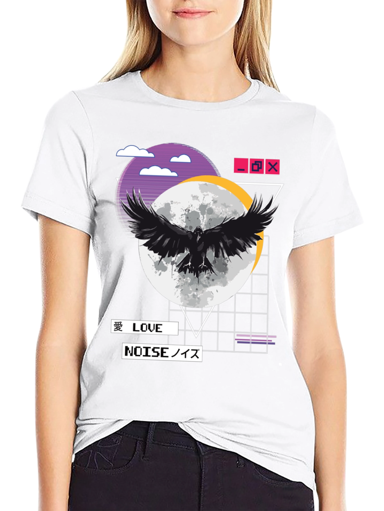Raven Moon Graphic Tee - Love & Noise Aesthetic