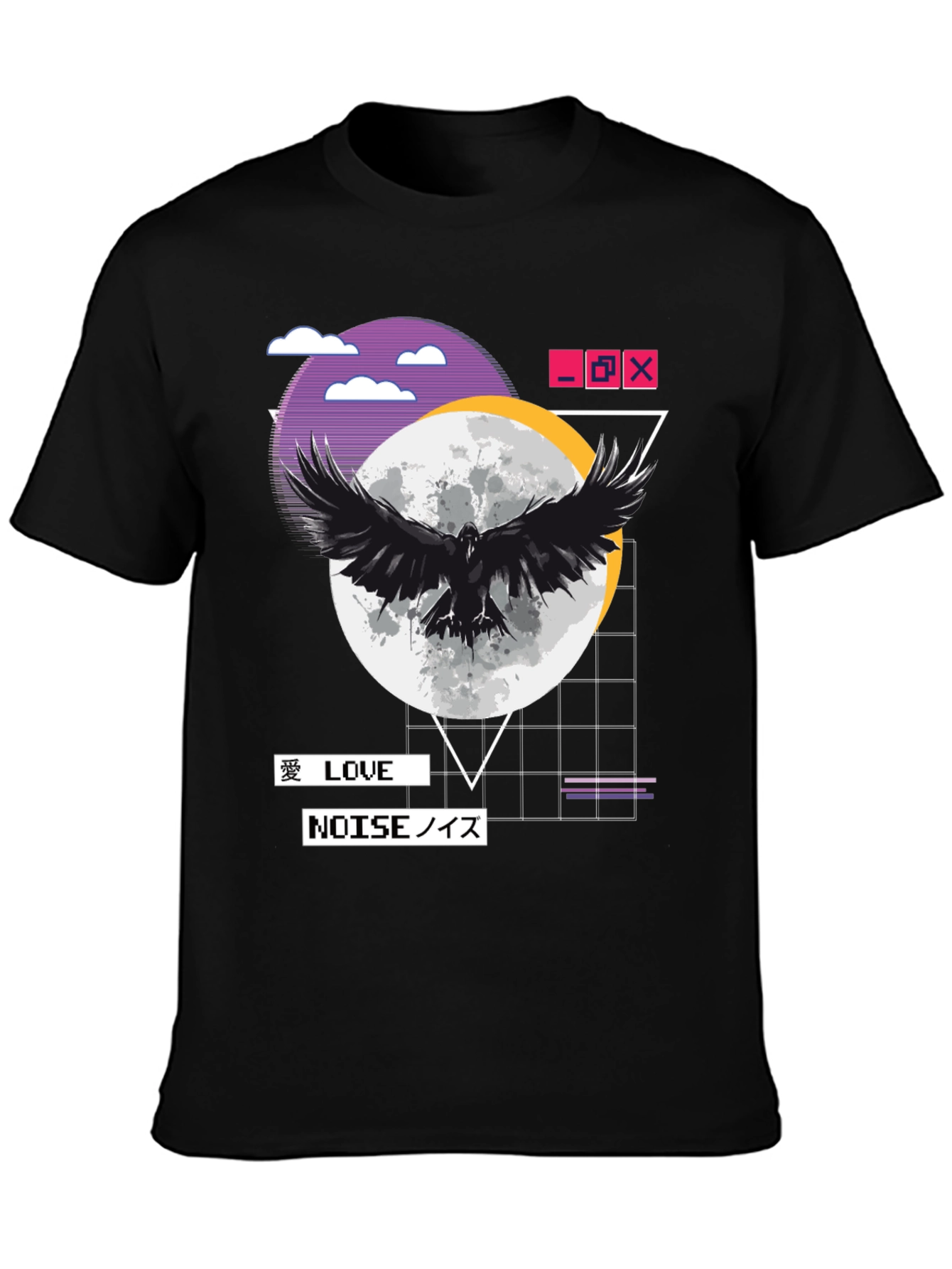Raven Moon Graphic Tee - Love & Noise Aesthetic