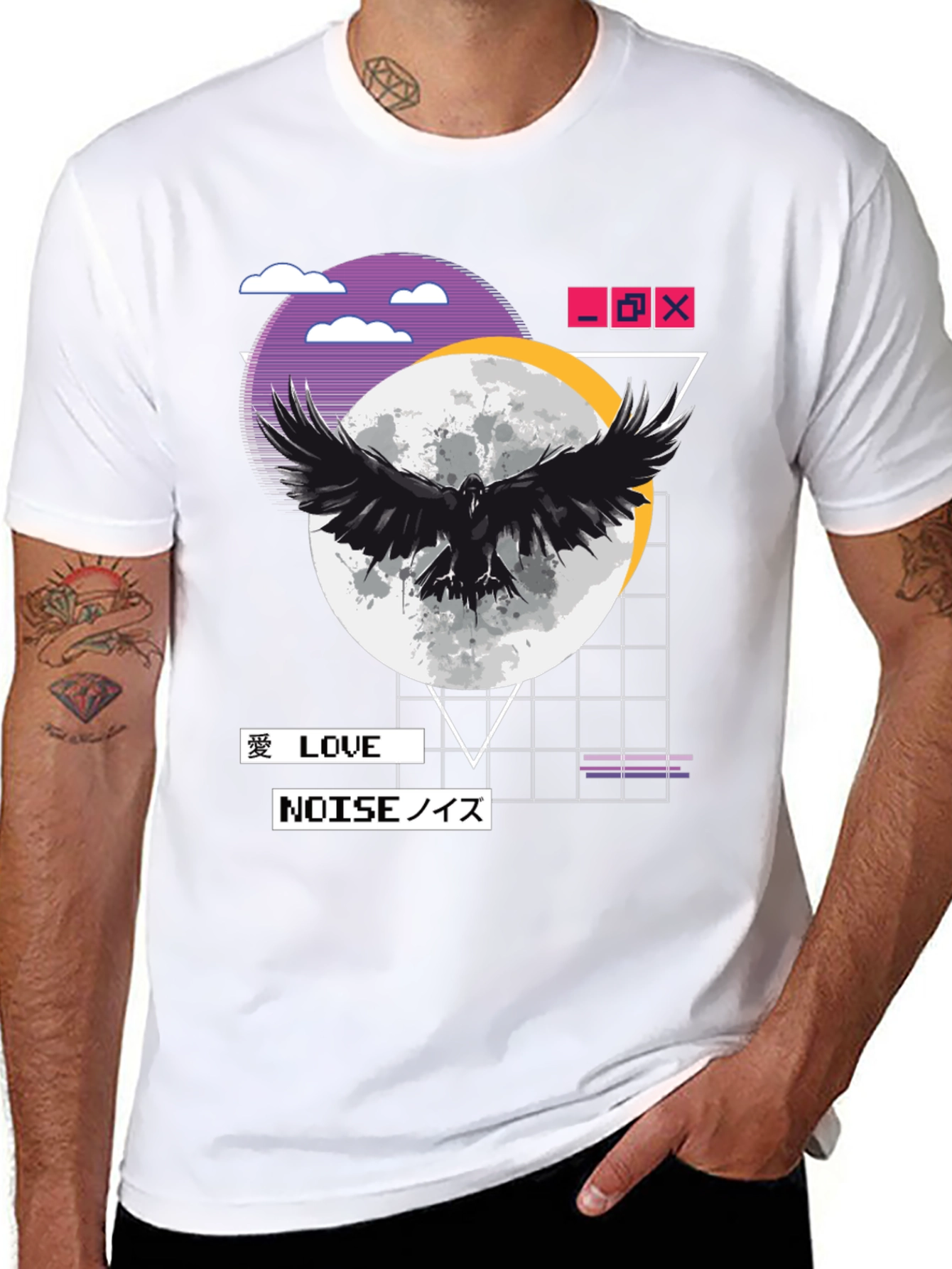 Raven Moon Graphic Tee - Love & Noise Aesthetic