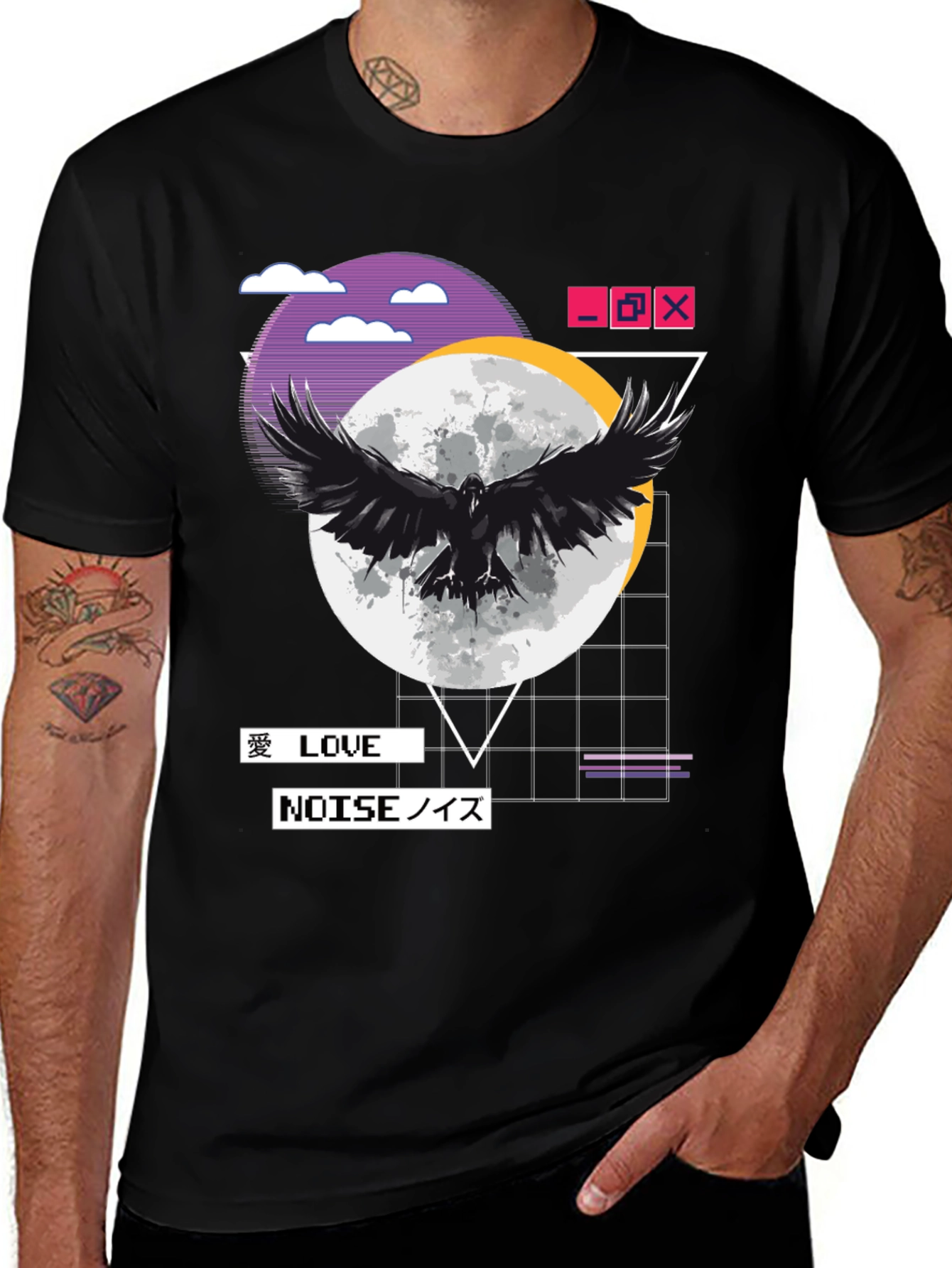Raven Moon Graphic Tee - Love & Noise Aesthetic