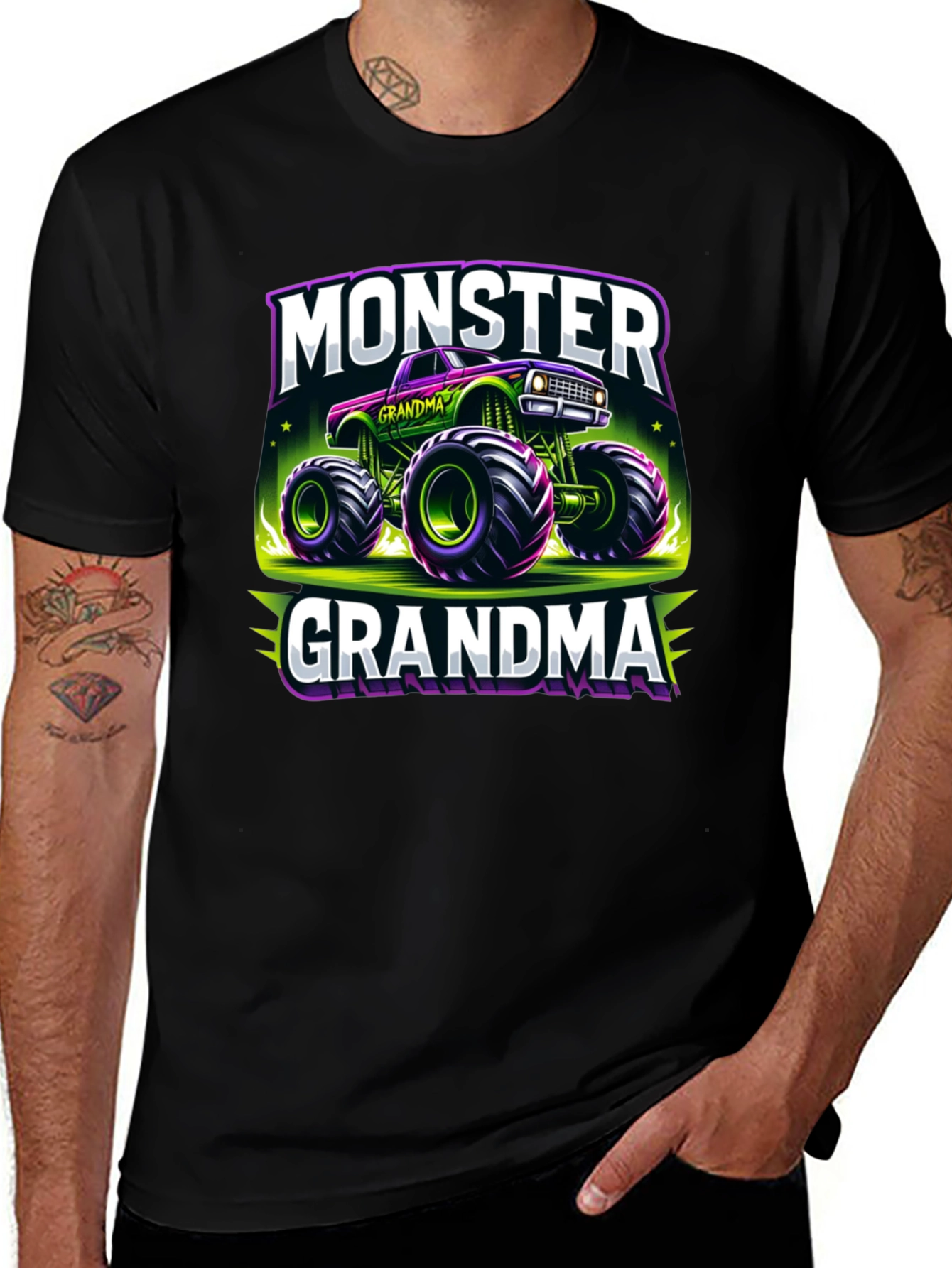 Monster Grandma Truck T-Shirt - Fun Novelty Tee