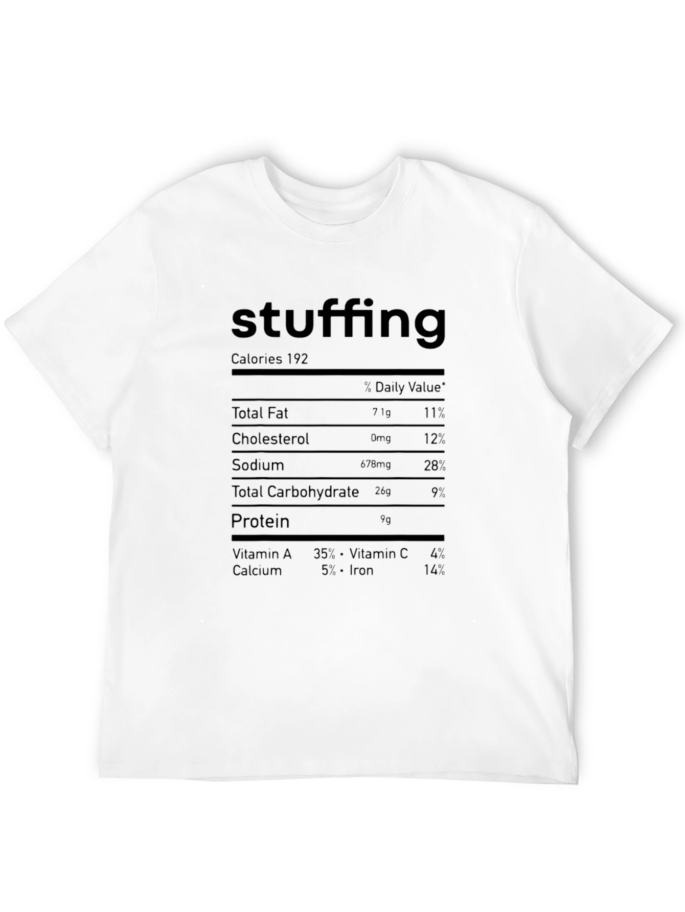 Stuffing Nutrition Facts T-Shirt