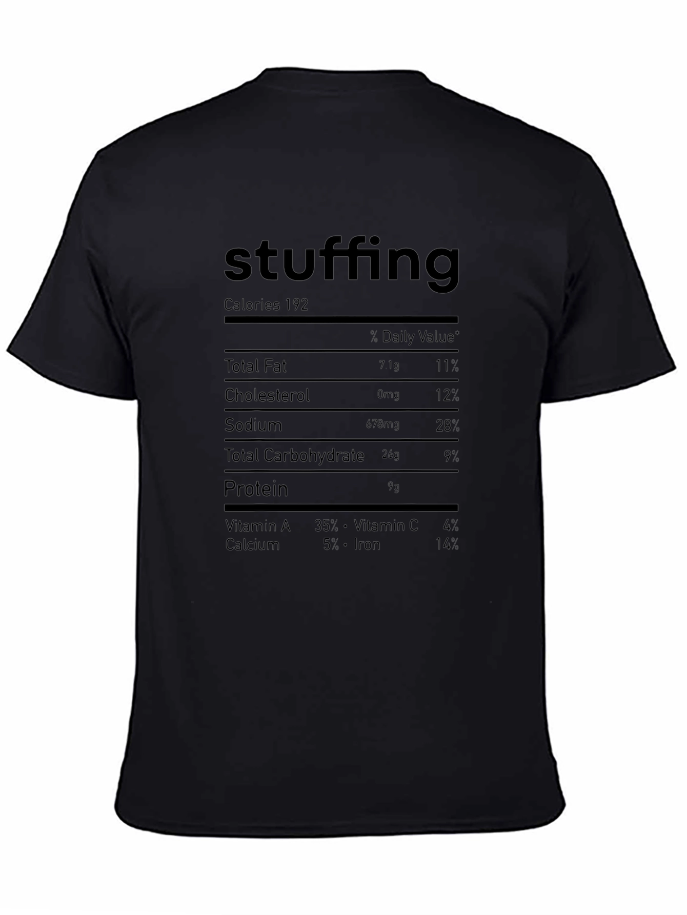 Stuffing Nutrition Facts T-Shirt
