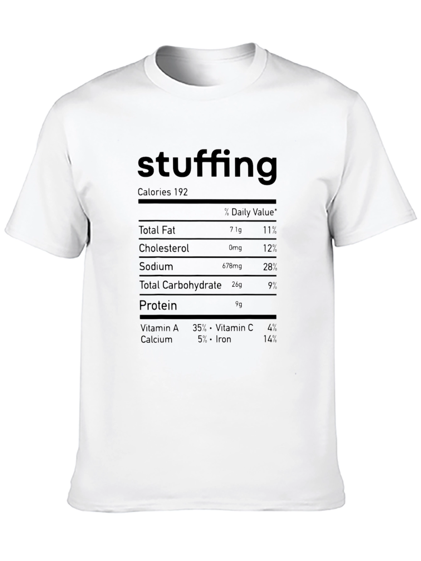 Stuffing Nutrition Facts T-Shirt