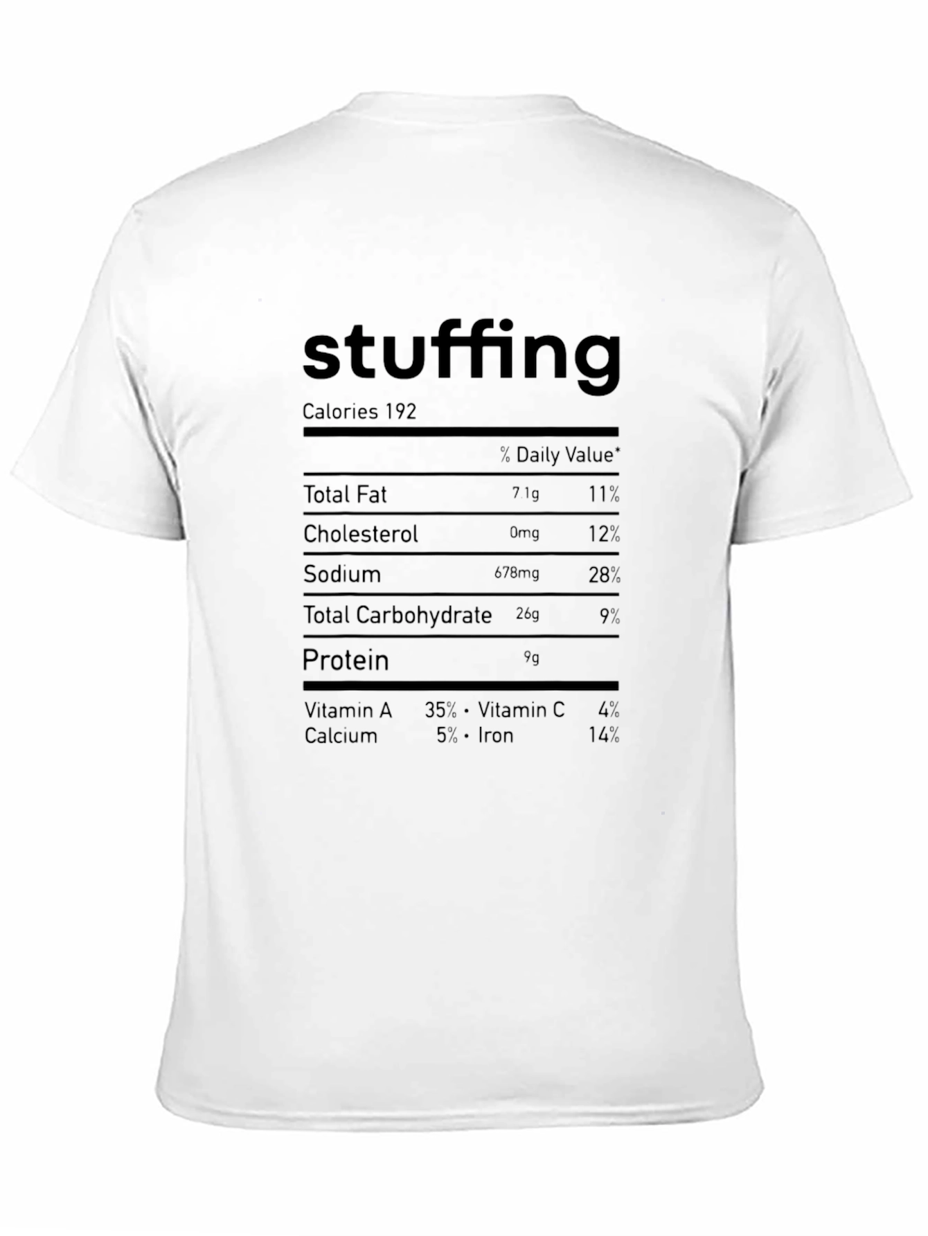 Stuffing Nutrition Facts T-Shirt