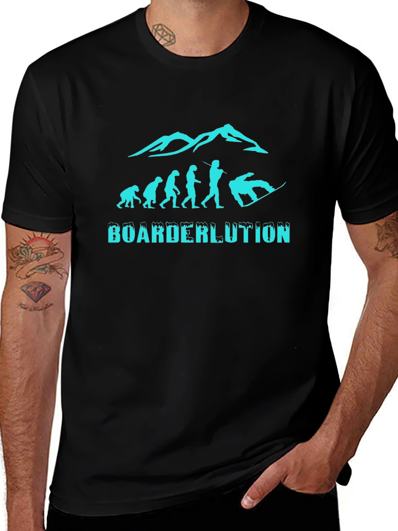 Boarderlution Evolution Graphic Tee - Black