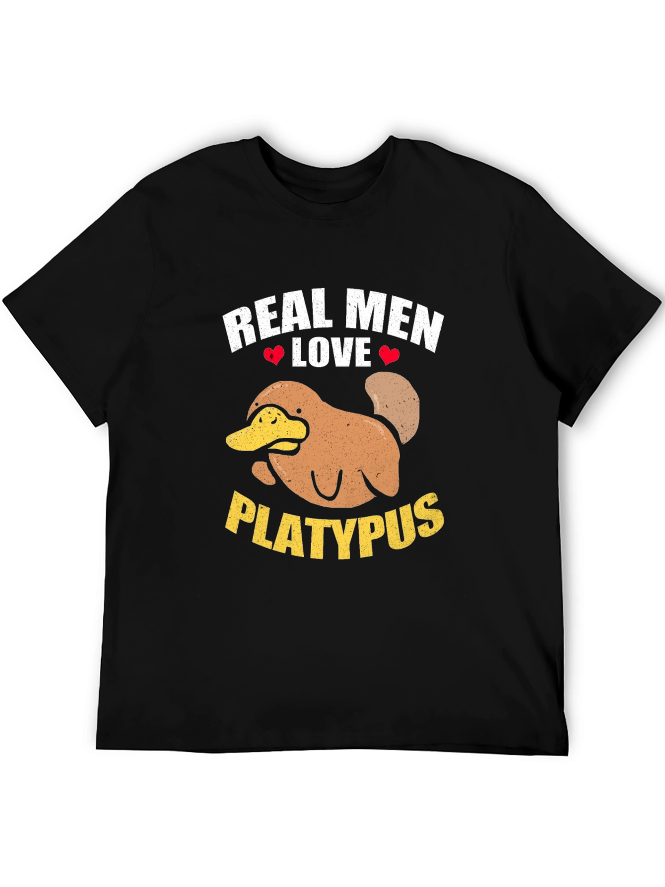 Real Men Love Platypus Graphic T-Shirt