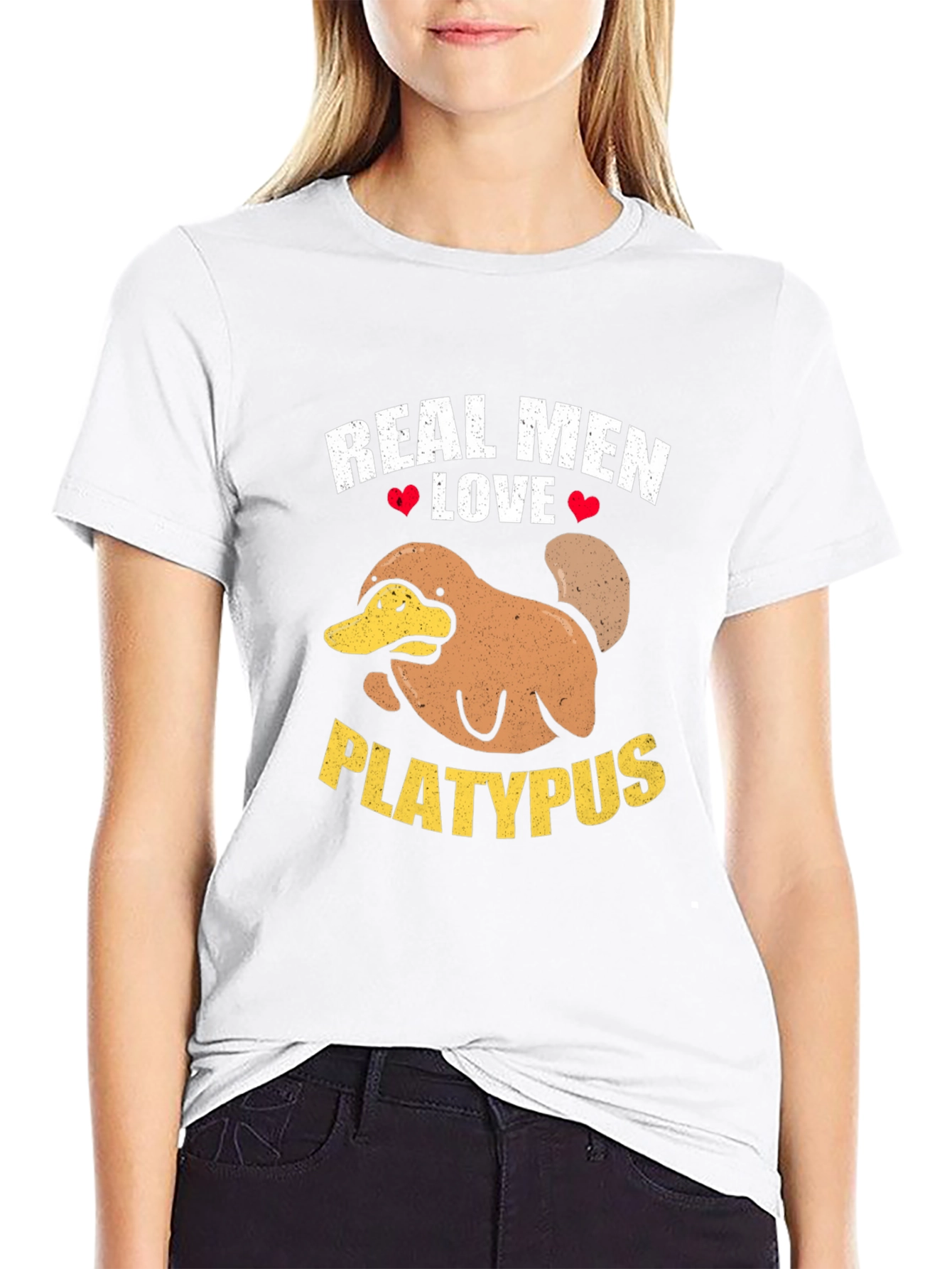 Real Men Love Platypus Graphic T-Shirt