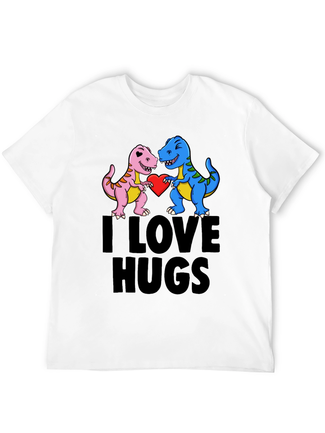 I Love Hugs T-Shirt - Dinosaur Graphic Tee