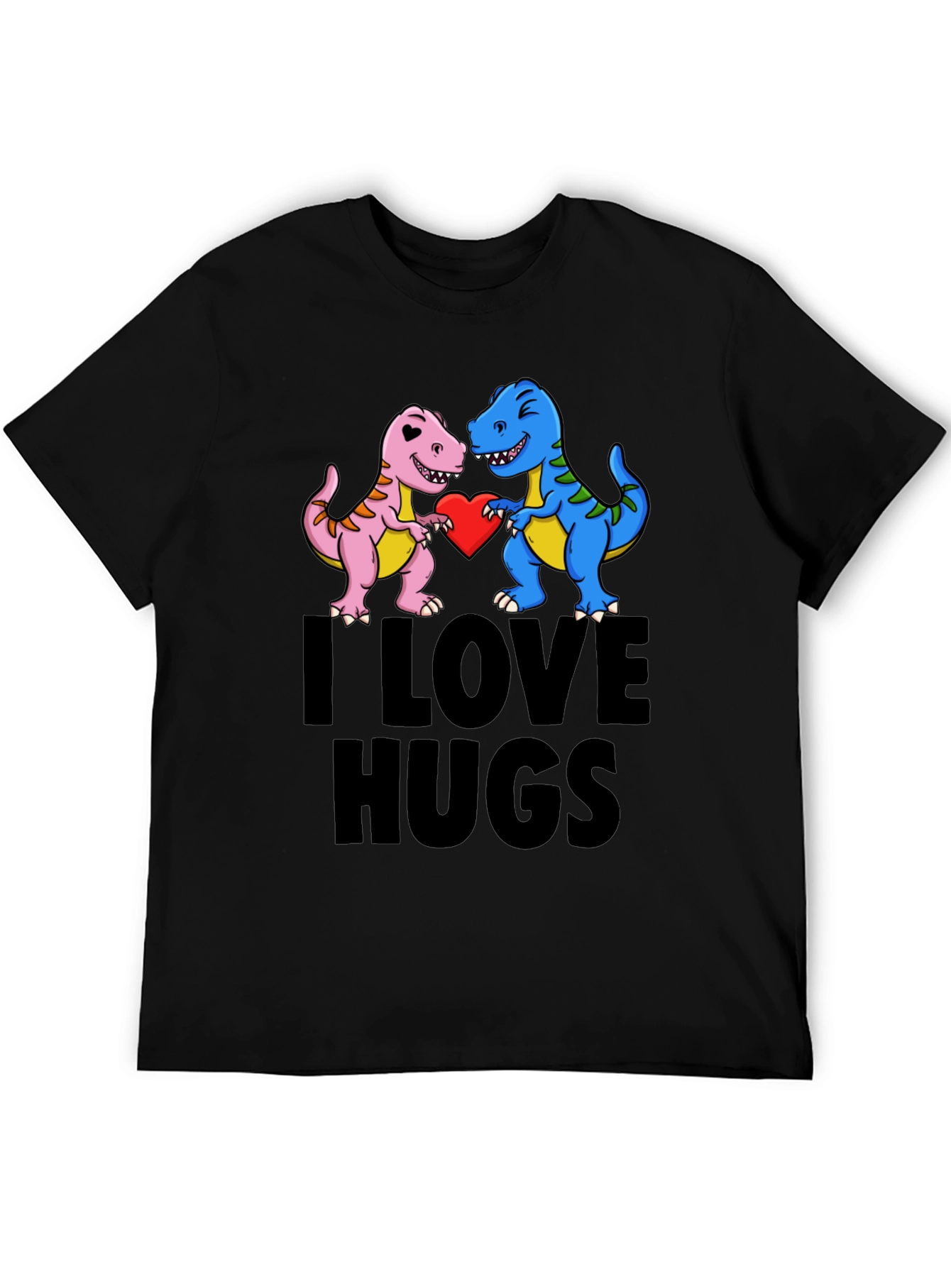I Love Hugs T-Shirt - Dinosaur Graphic Tee