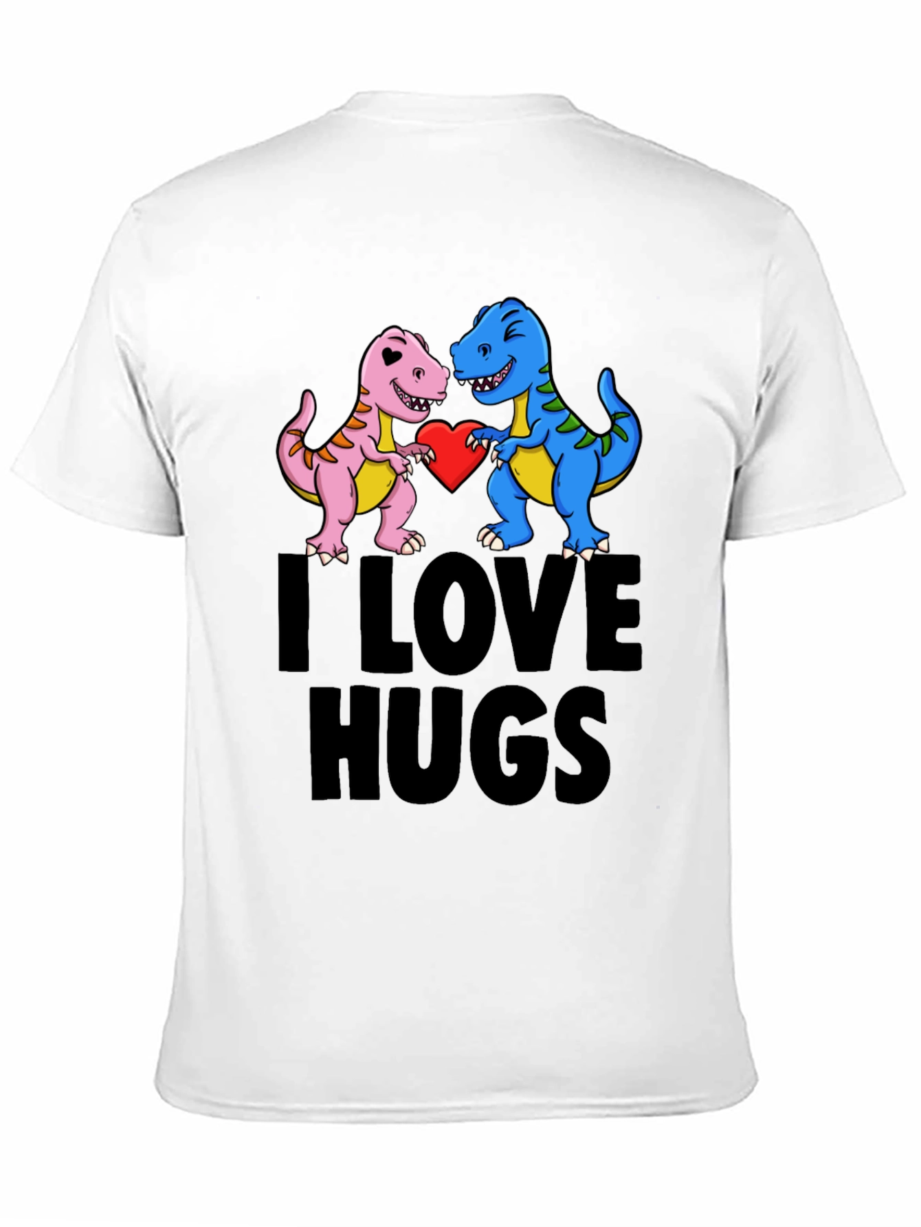 I Love Hugs T-Shirt - Dinosaur Graphic Tee