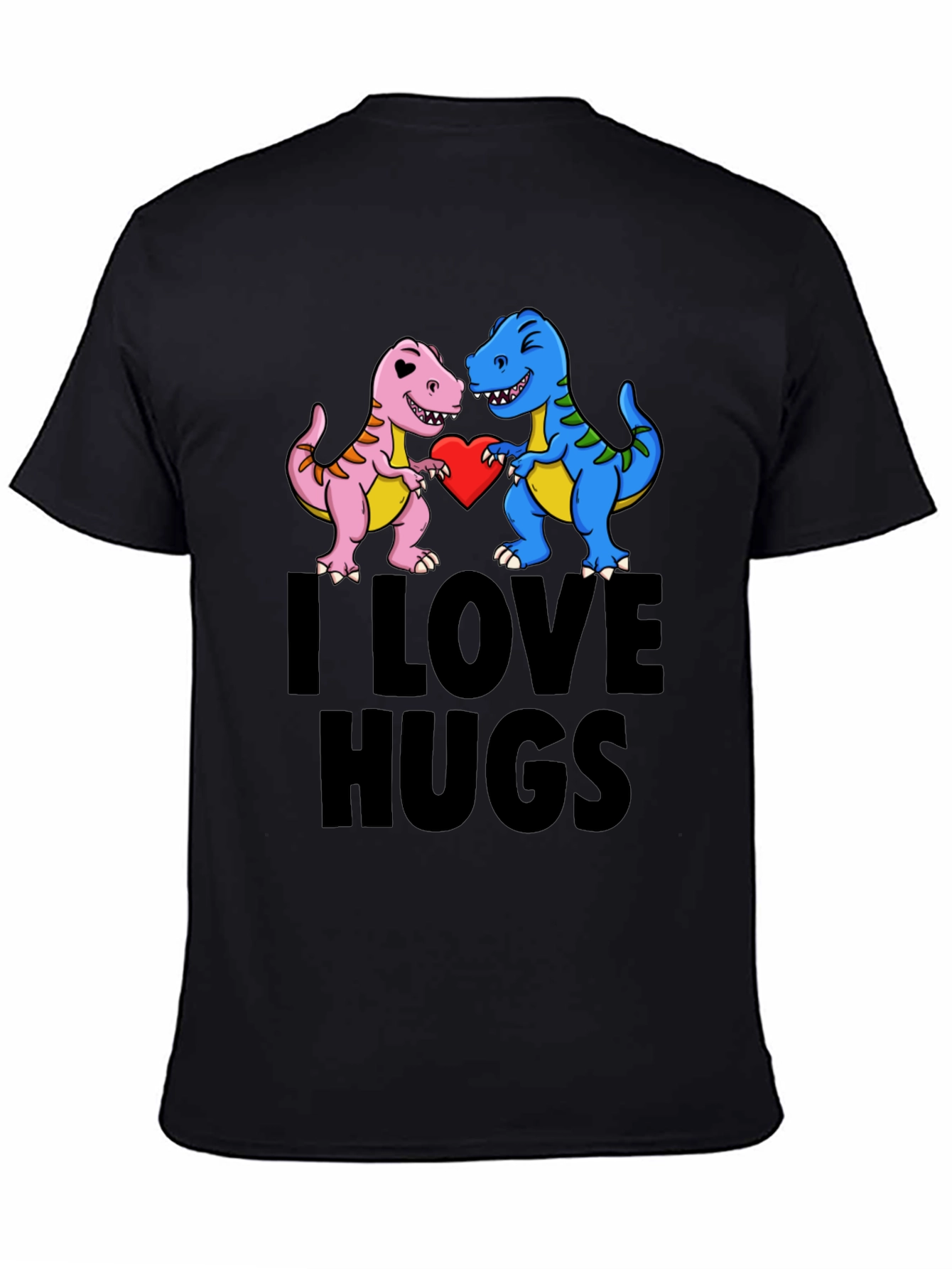 I Love Hugs T-Shirt - Dinosaur Graphic Tee