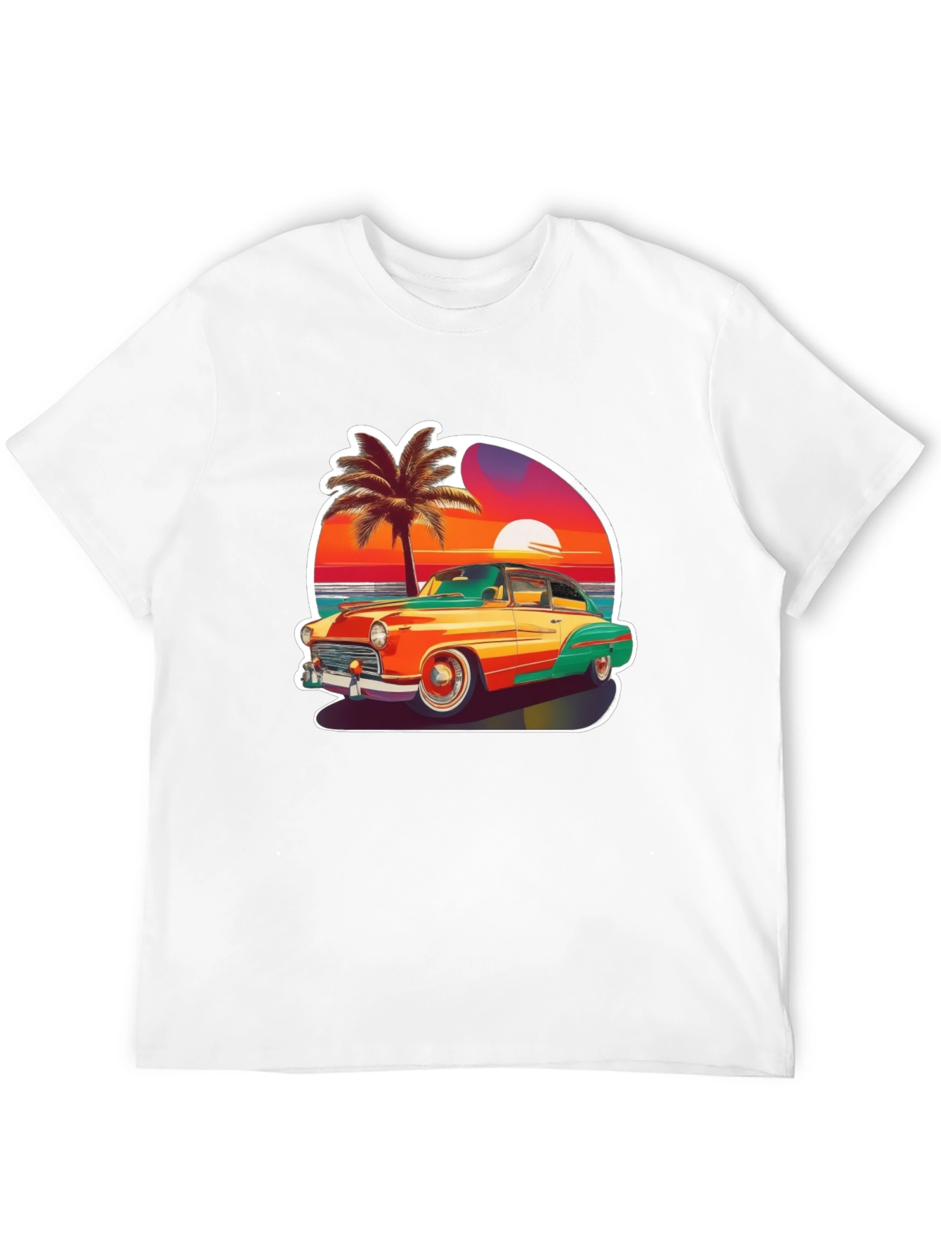 Retro Car Sunset T-Shirt