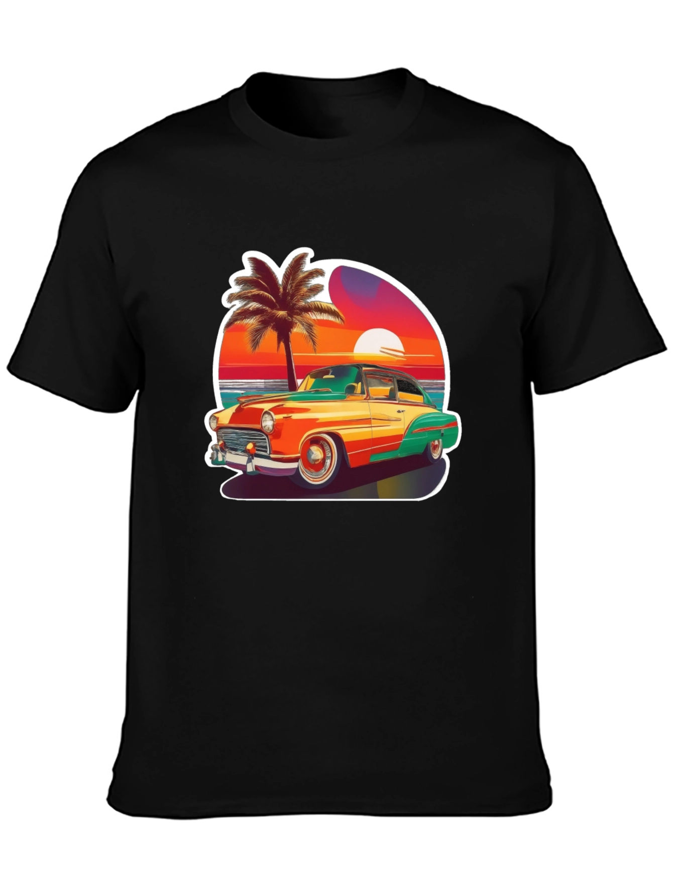 Retro Car Sunset T-Shirt