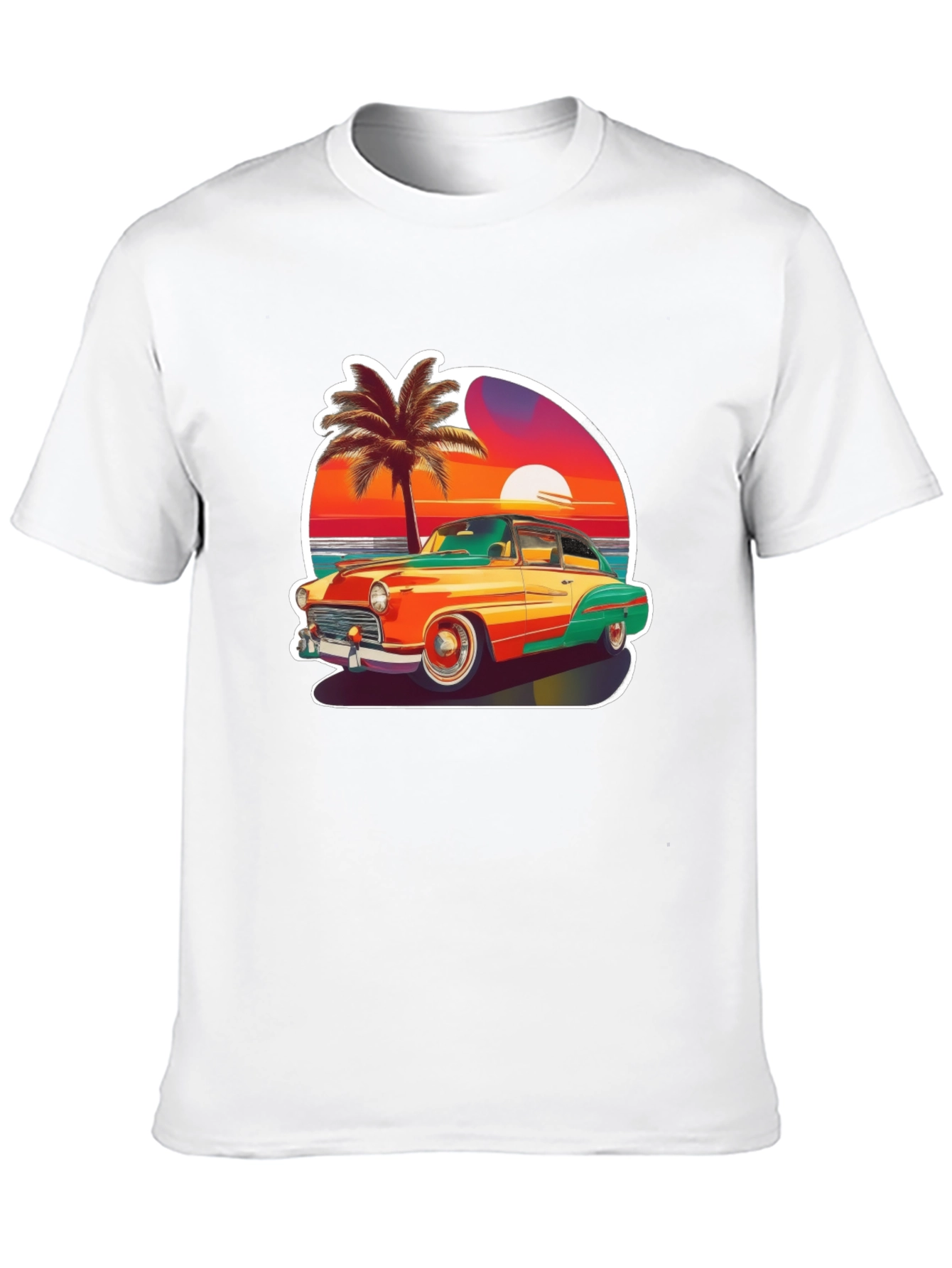 Retro Car Sunset T-Shirt